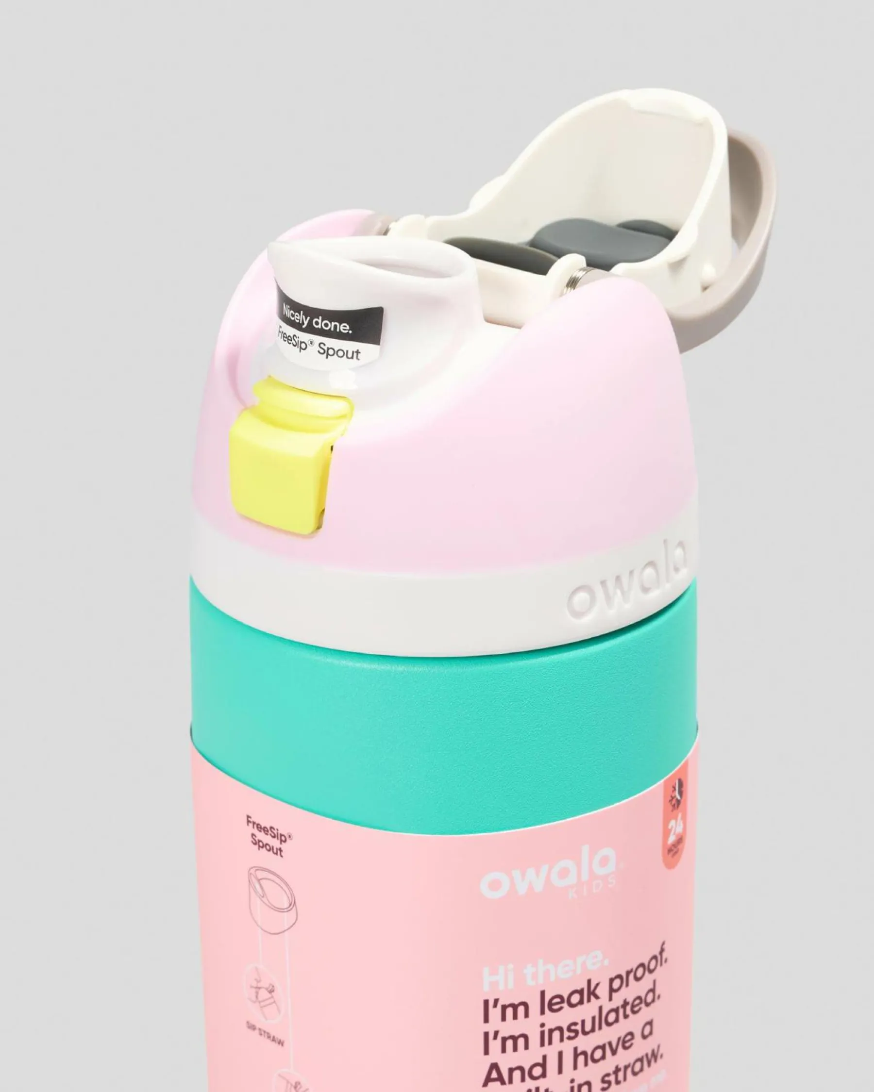Bottles & Lunch Boxes|Bottles & Lunch Boxes*Owala 16oz FreeSip Stainless Steel Water Bottle Pink/green