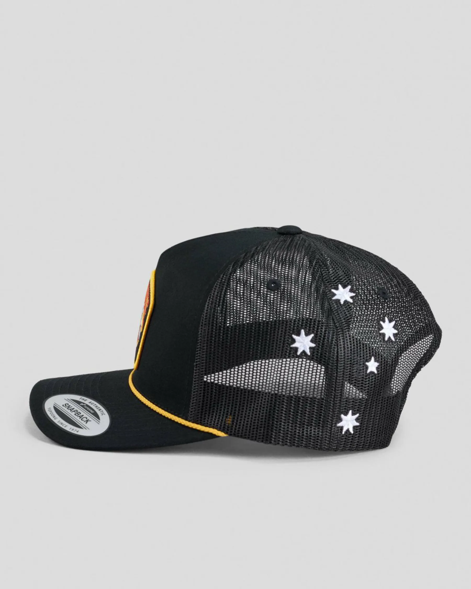 Headwear*The Mad Hueys Oz Straya Trucker Cap Black