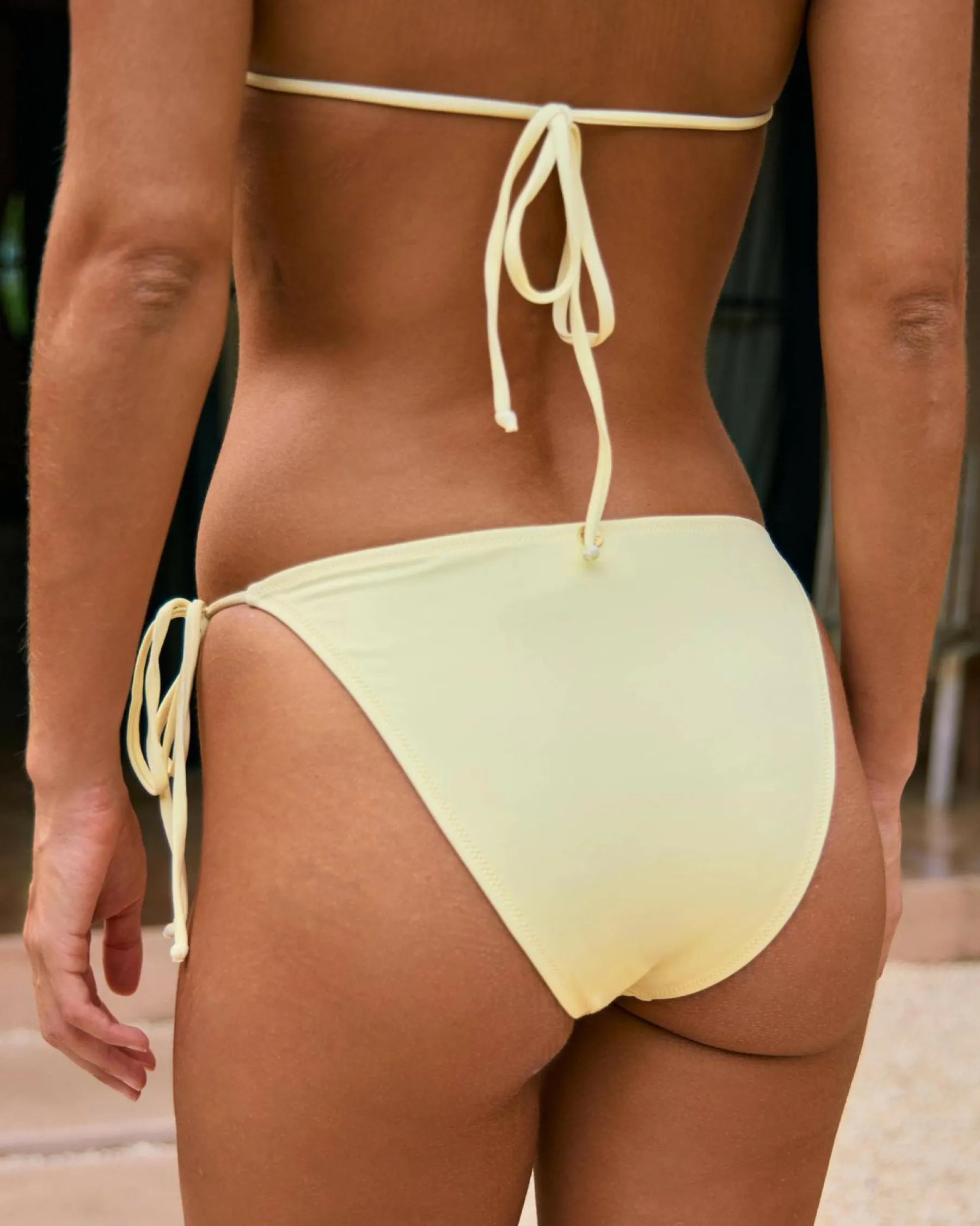 Bikinis*Kaiami Paradise Classic Tie Bikini Bottom Banana/pink