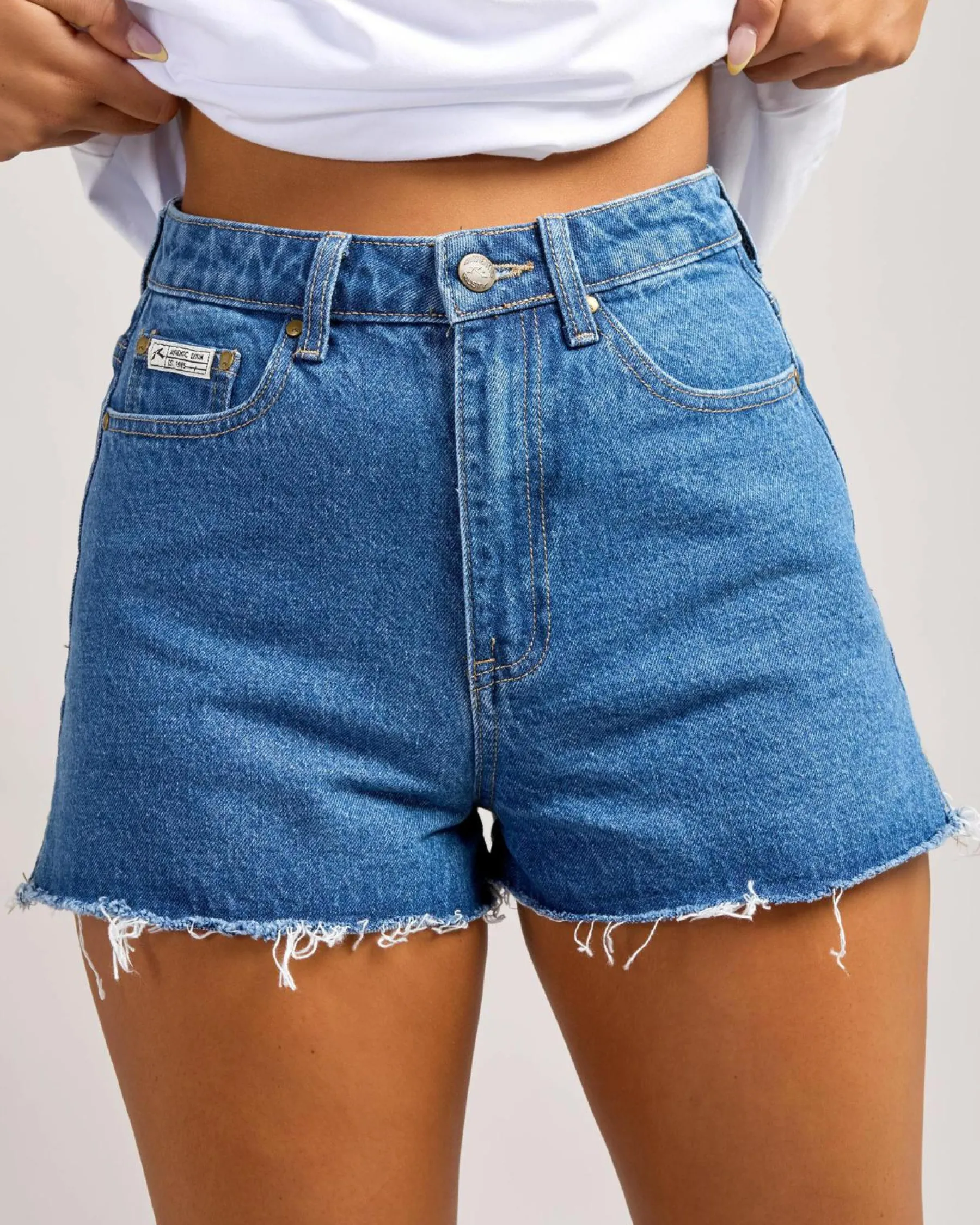 New Penny Kick Flare Denim Shorts Women Denim|Bottoms