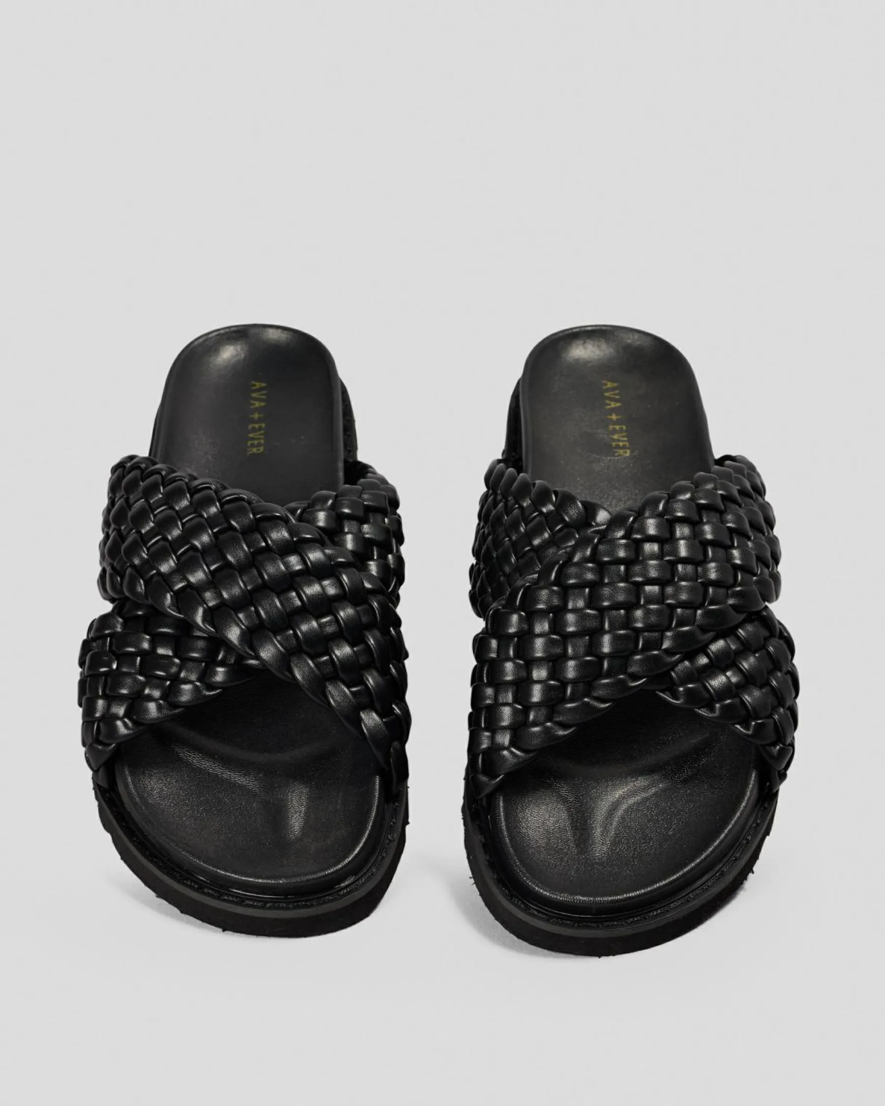 Sandals*Ava And Ever Phoebe Slide Sandals Black