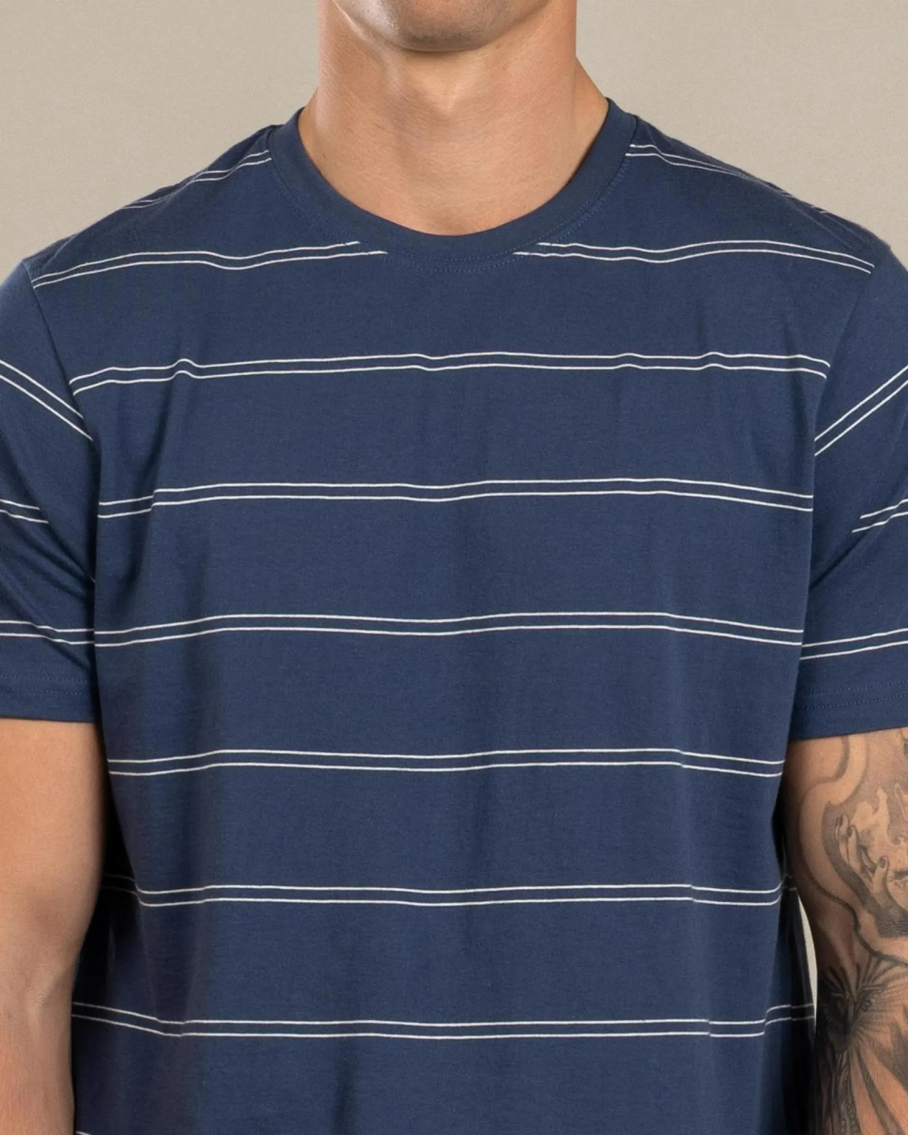 Tops & T-Shirts*Rip Curl Plain Stripe T-Shirt Light Navy
