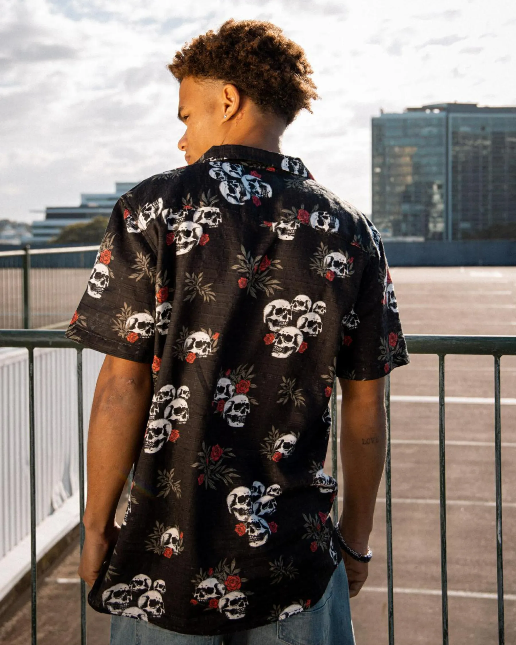 Tops & T-Shirts*Dexter Poisonous Short Sleeve Shirt Washed Black