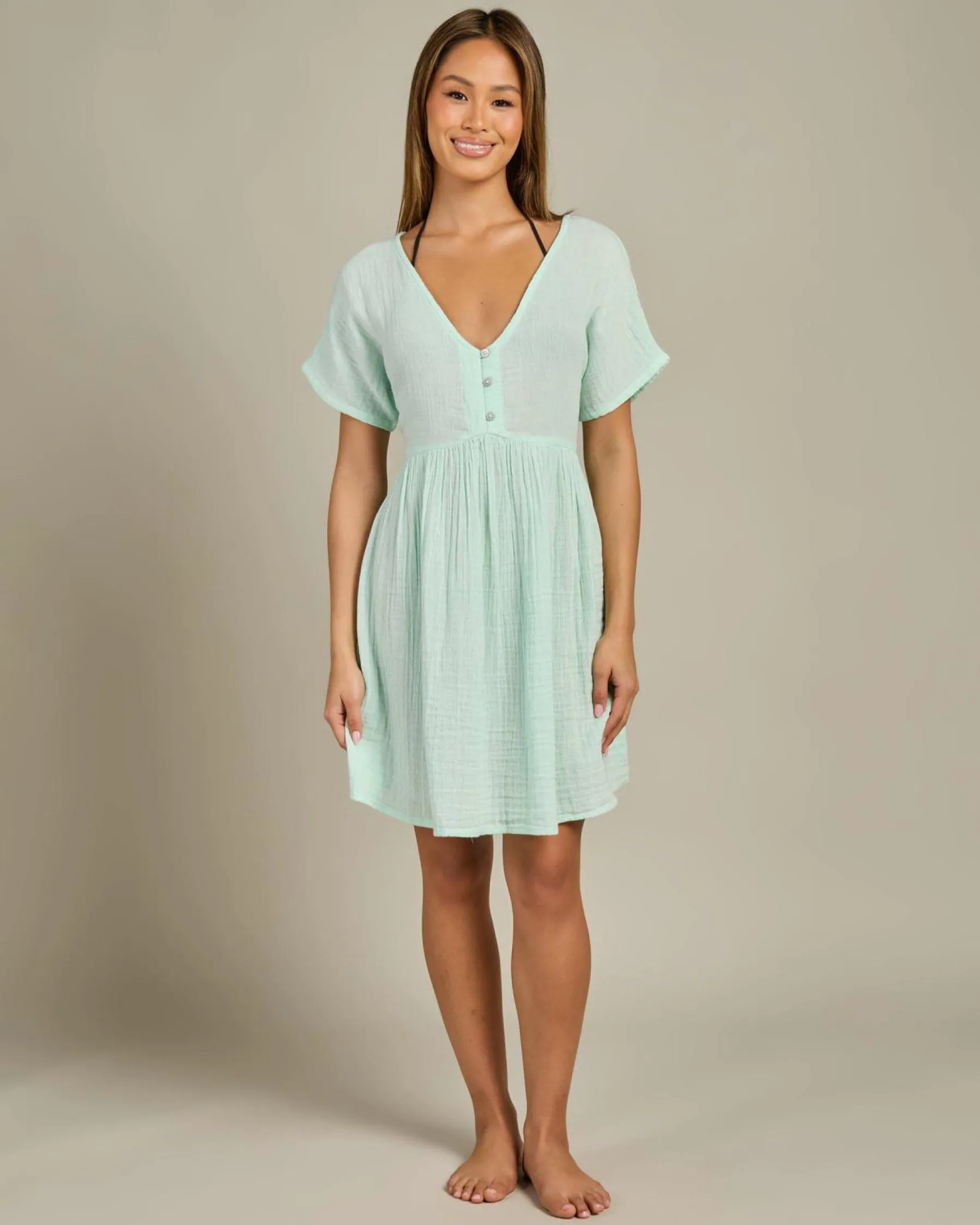 Outlet Premium Surf Short Sleeve Dress Women Dresses