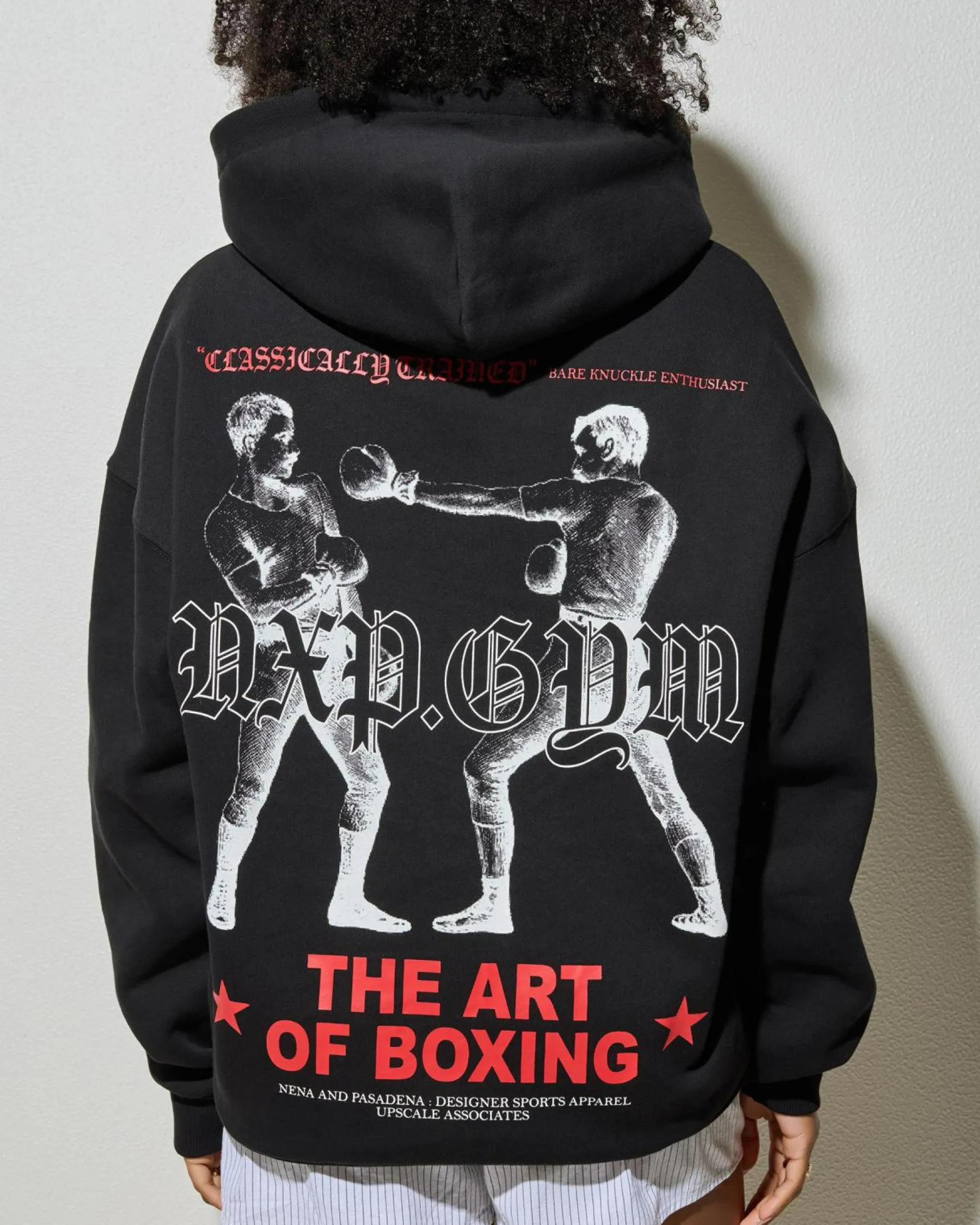 Jumpers & Hoodies*Nena & Pasadena Prone Box Fit Hoodie Jet Black