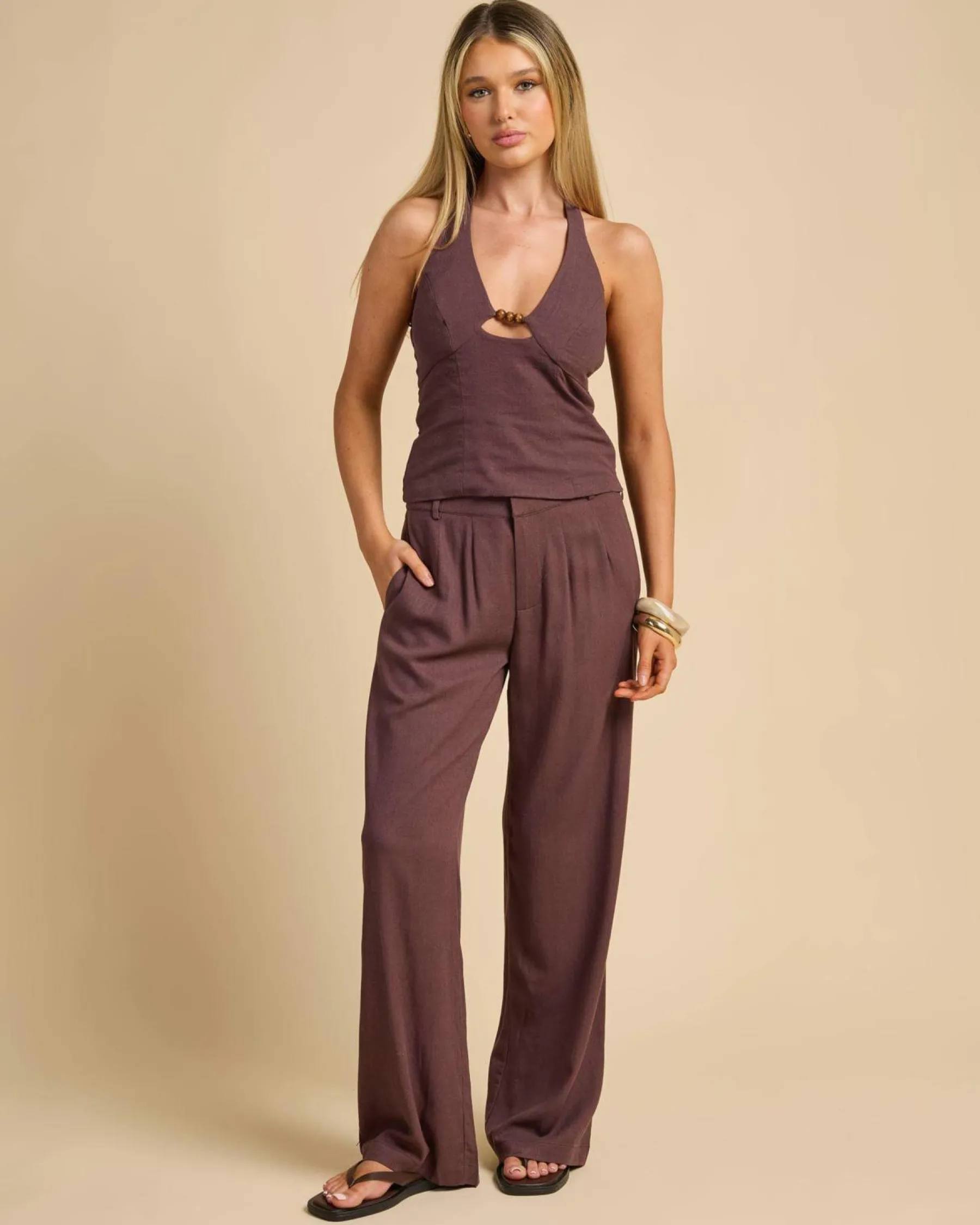Sale Quin Vanessa Pants Women Sets|Linen Blend