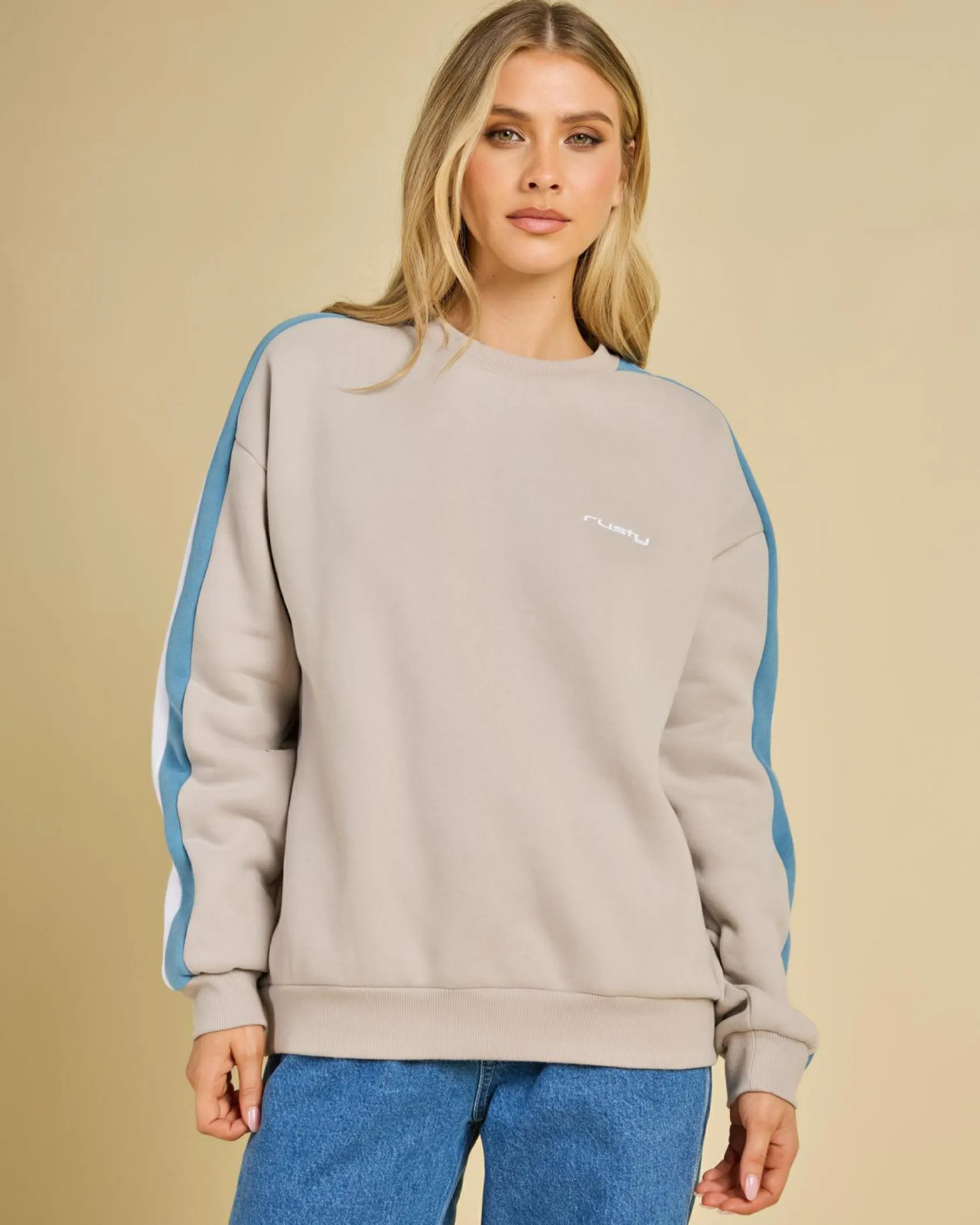 Clearance Racing Stripes 2.0 Crewneck Sweatshirt Women Jumpers & Hoodies