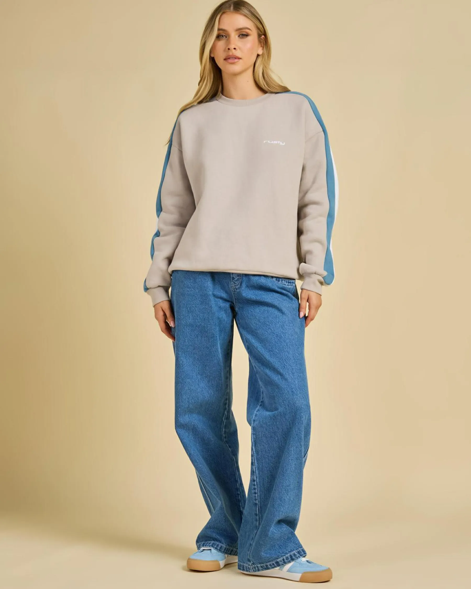Clearance Racing Stripes 2.0 Crewneck Sweatshirt Women Jumpers & Hoodies