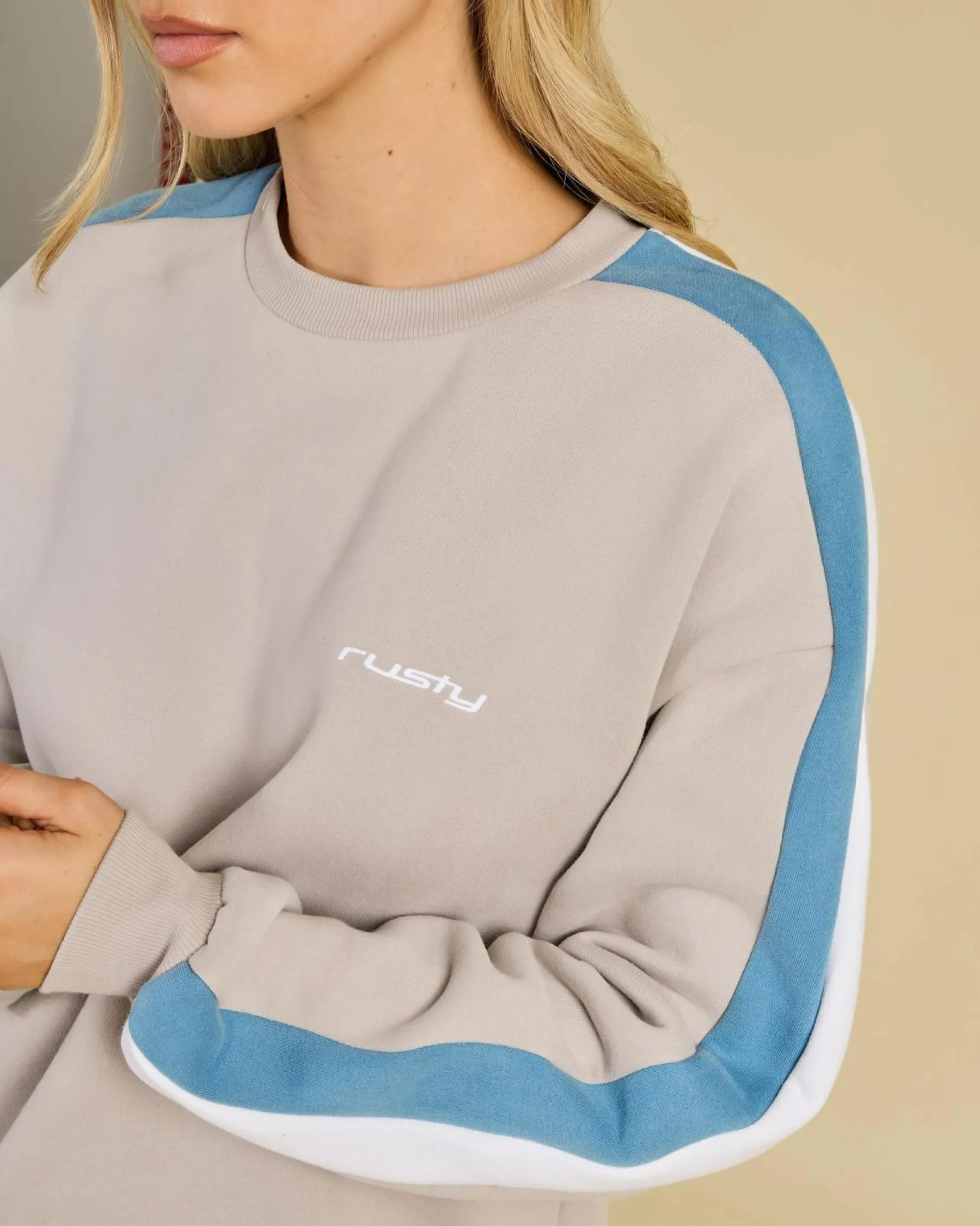 Clearance Racing Stripes 2.0 Crewneck Sweatshirt Women Jumpers & Hoodies