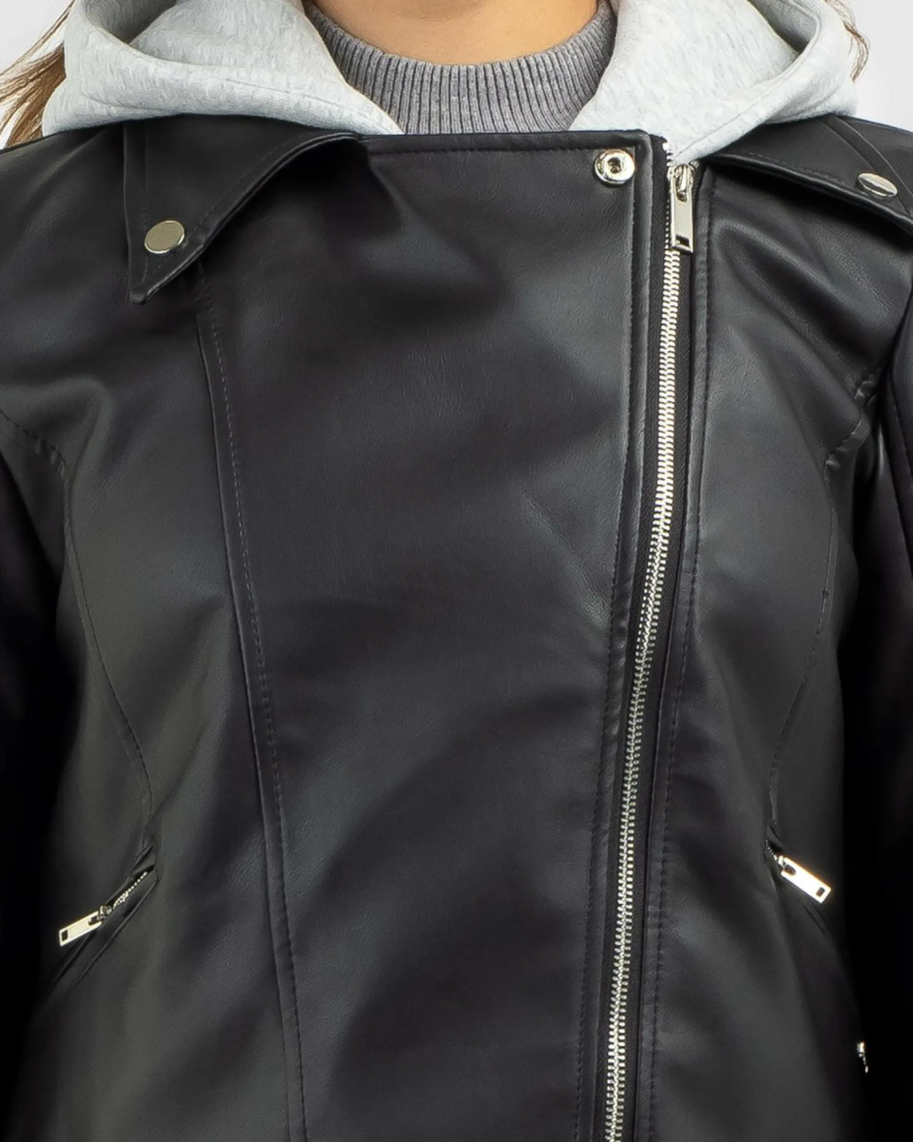 Jackets & Coats*Ava And Ever Raven Faux Leather Jacket Black