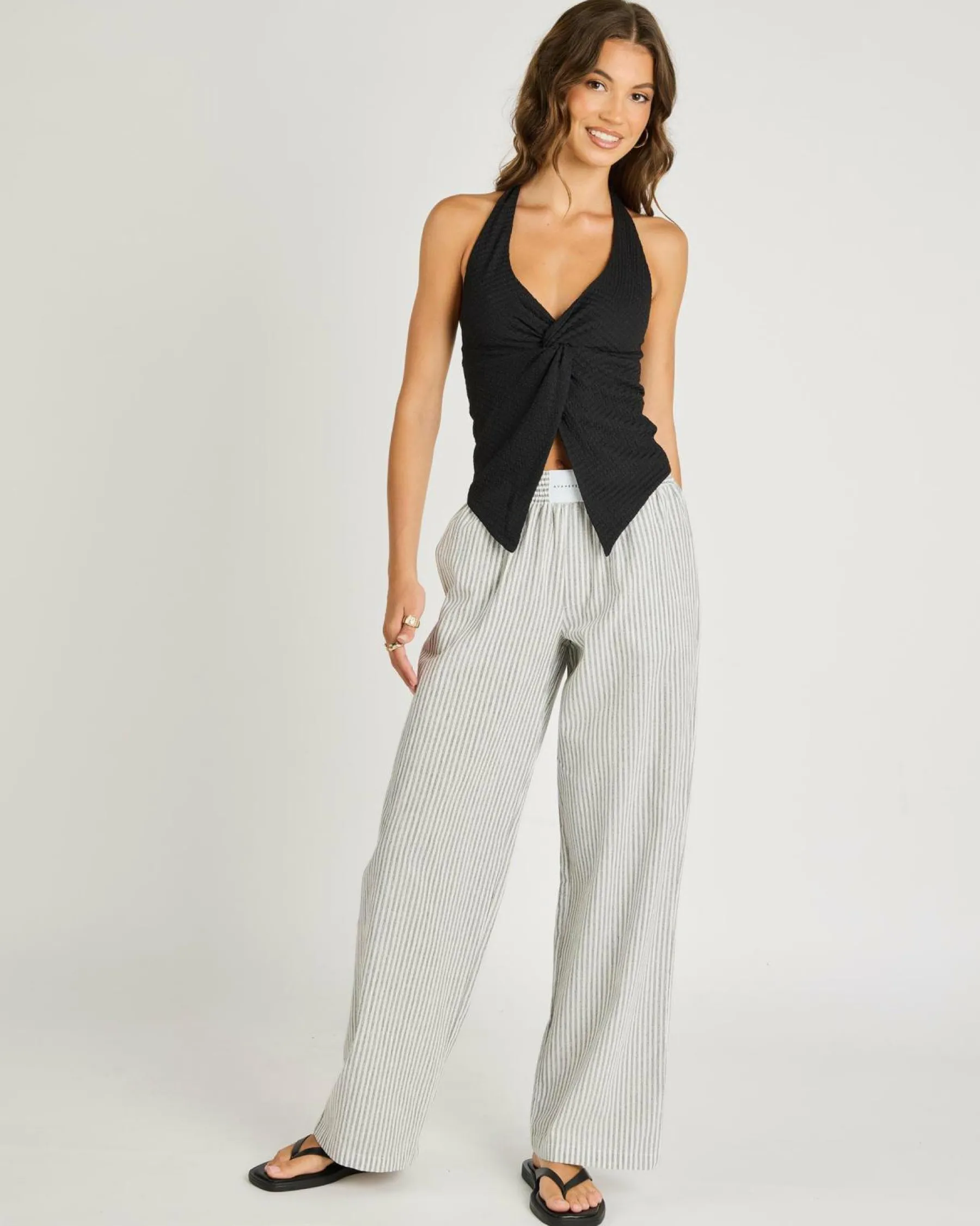 Rico Pants Women Linen Blend|Bottoms