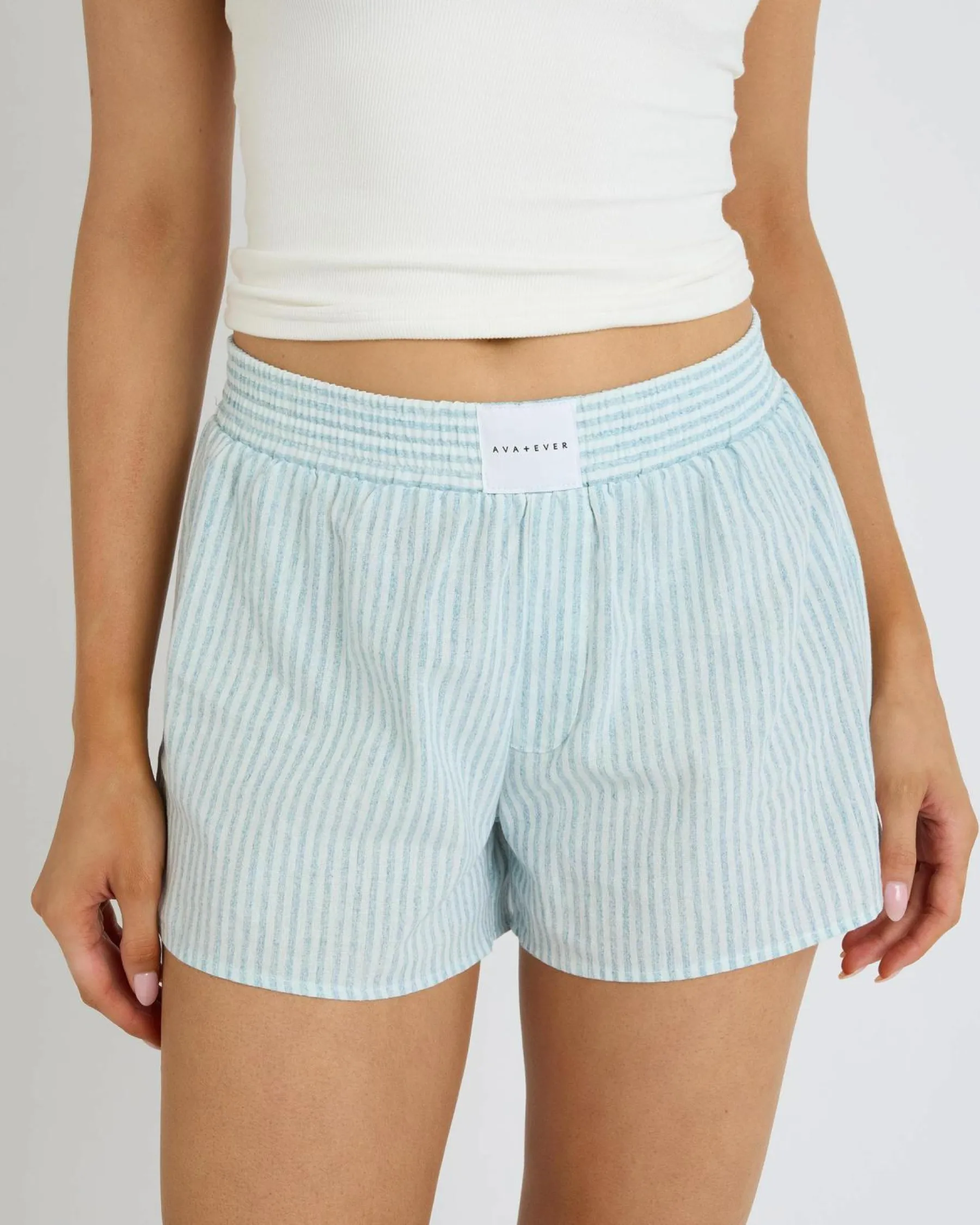 Linen Blend|Bottoms*Ava And Ever Rico Shorts Blue