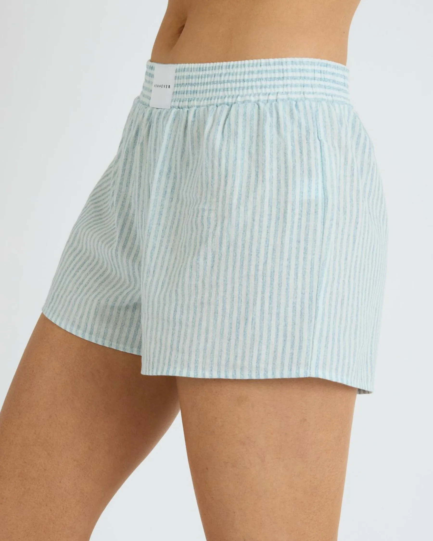 Linen Blend|Bottoms*Ava And Ever Rico Shorts Blue