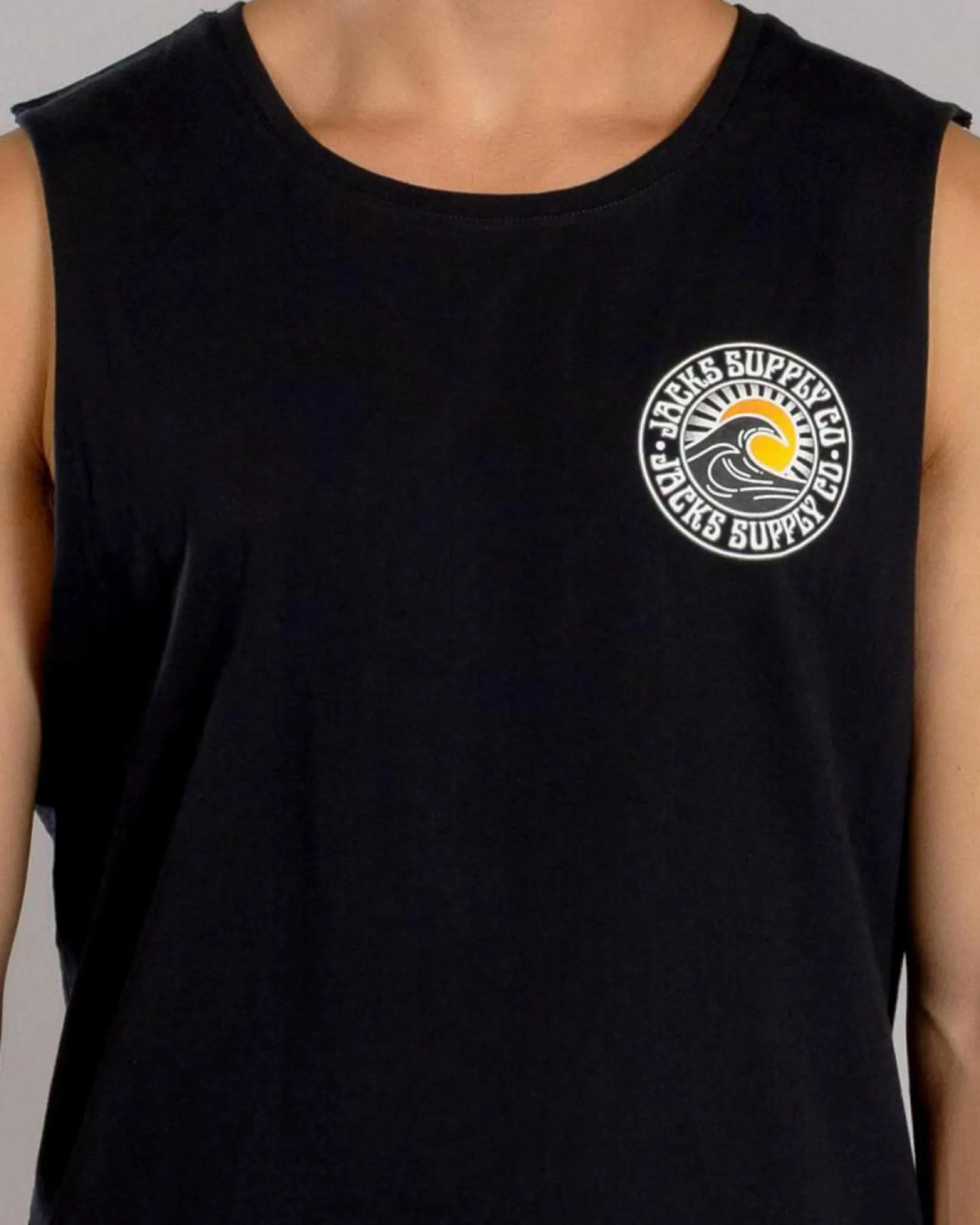 Tops & T-Shirts*Jacks Rising Sun Muscle Tank Black