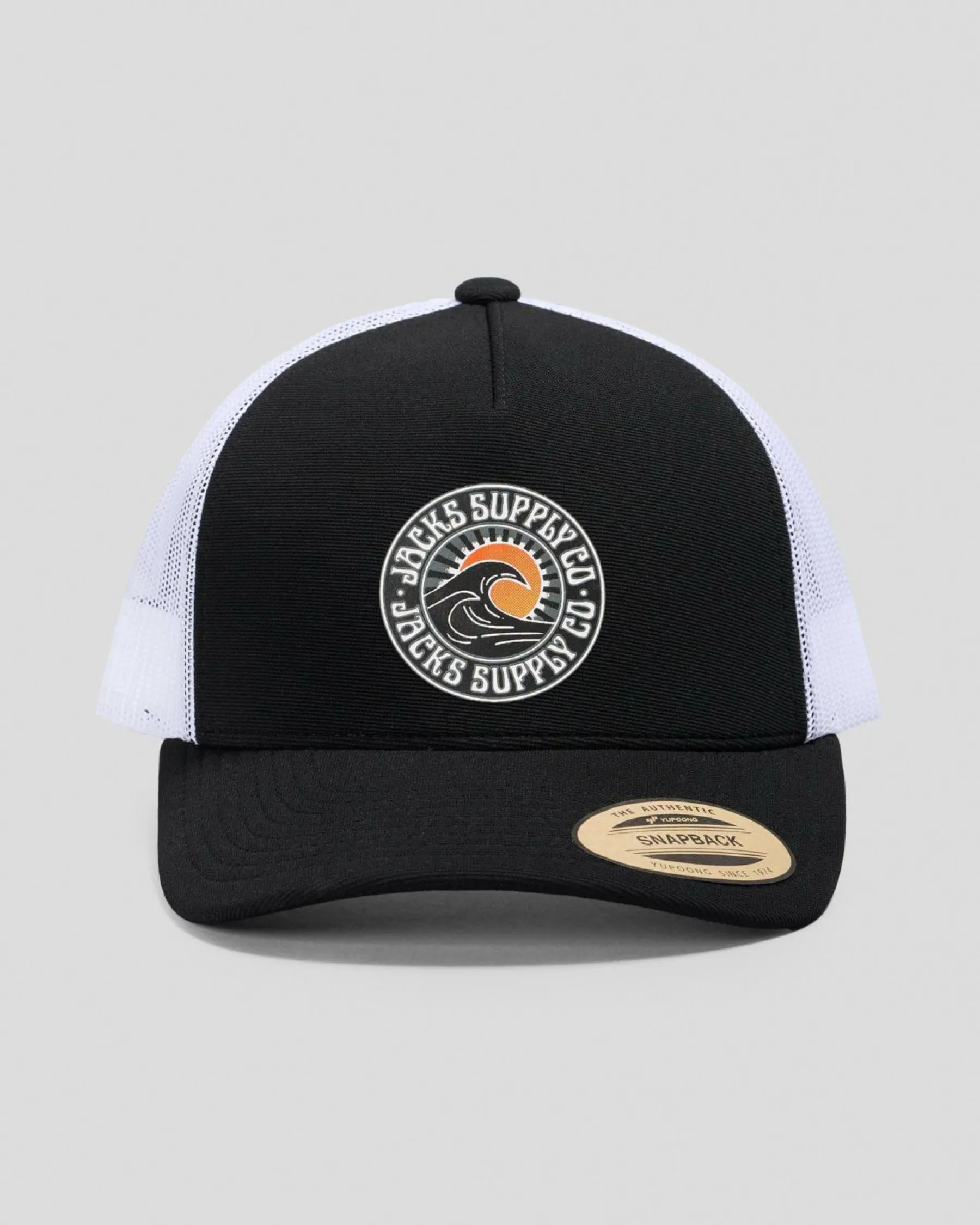 Headwear*Jacks Rising Trucker Cap Black/white