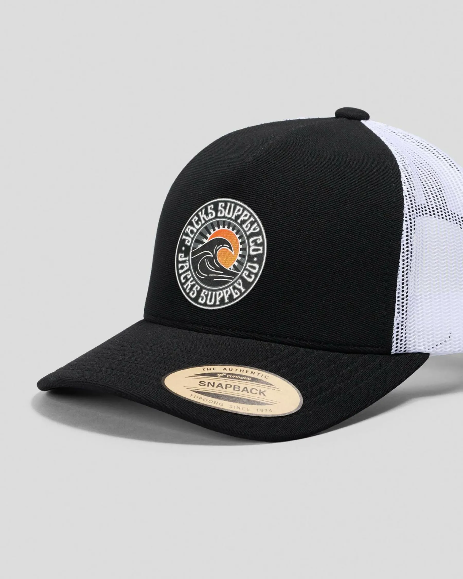 Headwear*Jacks Rising Trucker Cap Black/white