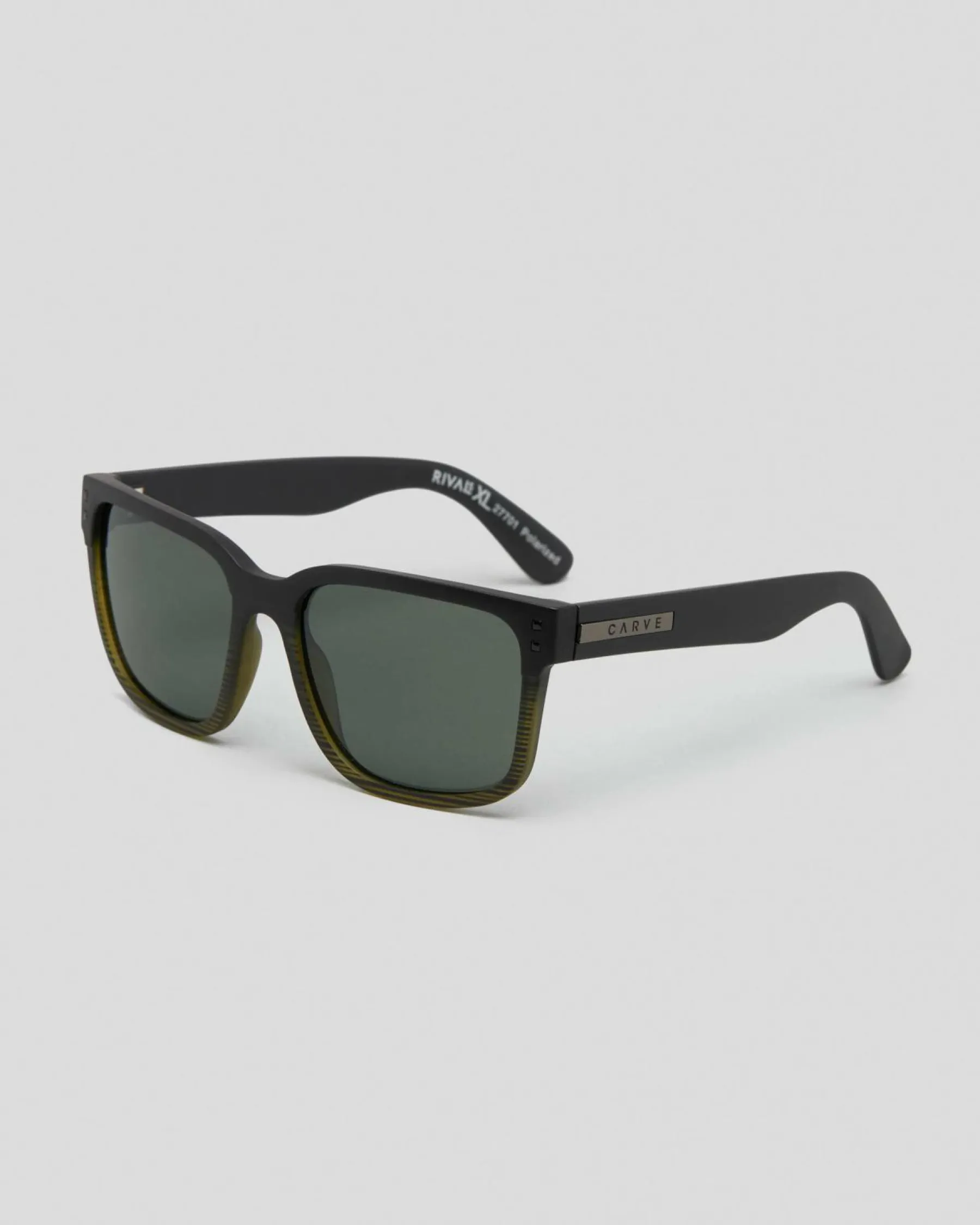 Sunglasses*Carve Rival XL Polarised Sunglasses Matte Black / Olive Polar