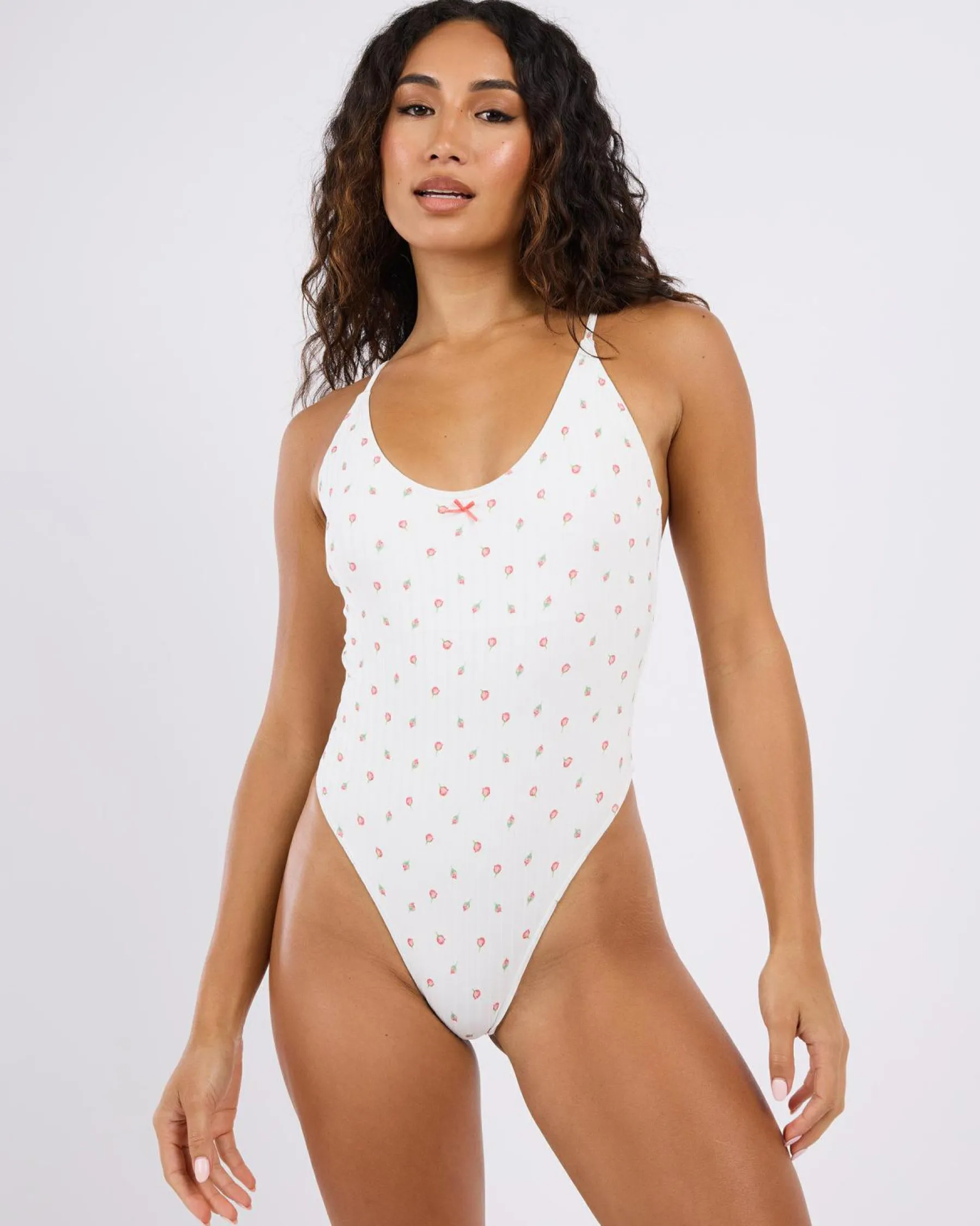 One Pieces*RVCA Rose Bud One Piece Swimsuit Whisper White