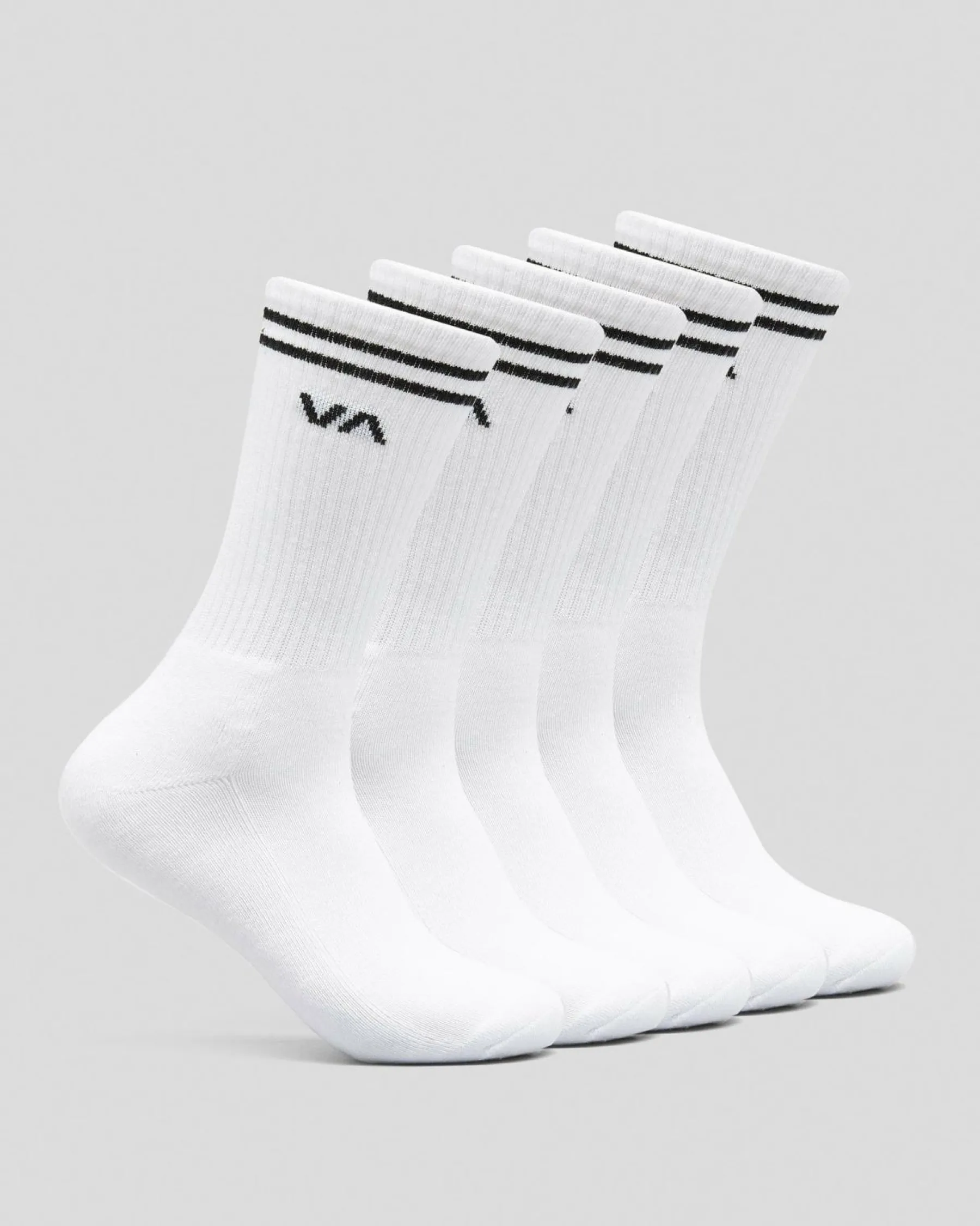Socks*RVCA Union III Socks 5 Pack White