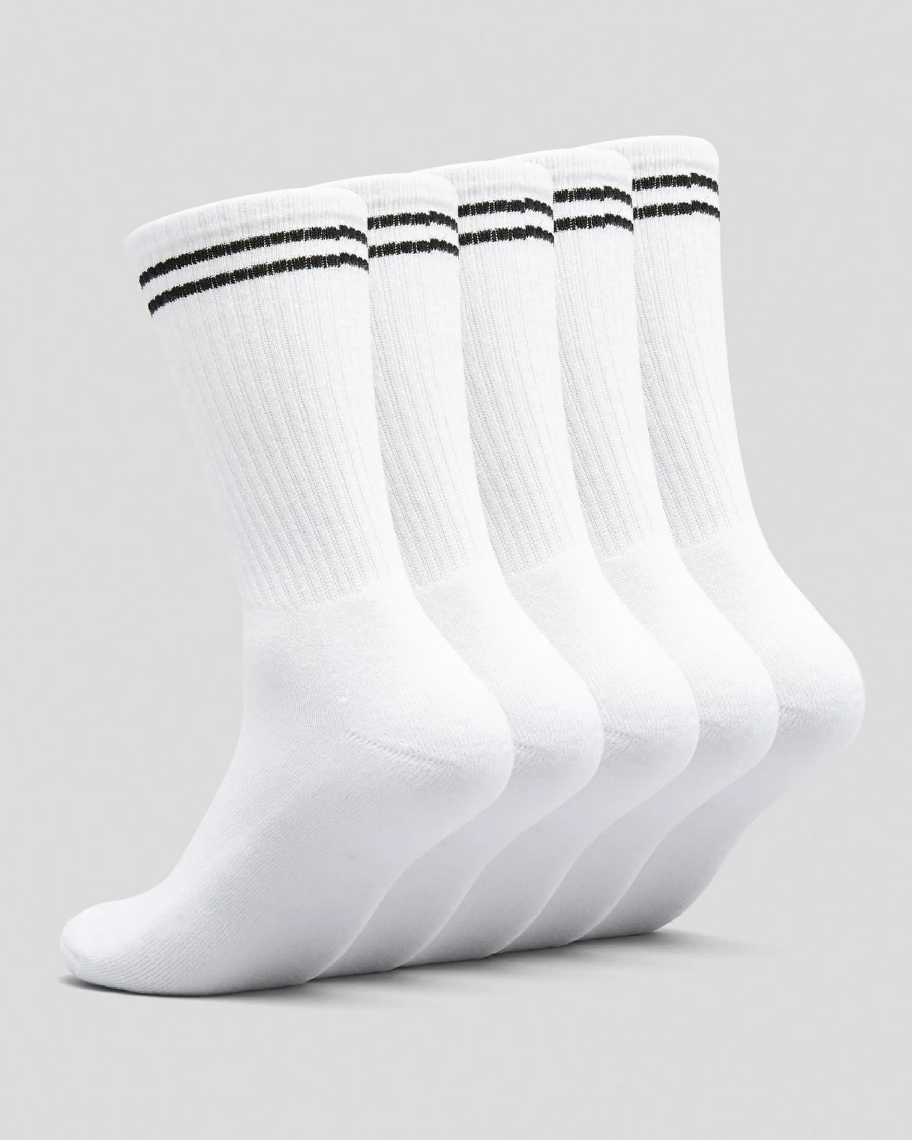 Socks*RVCA Union III Socks 5 Pack White