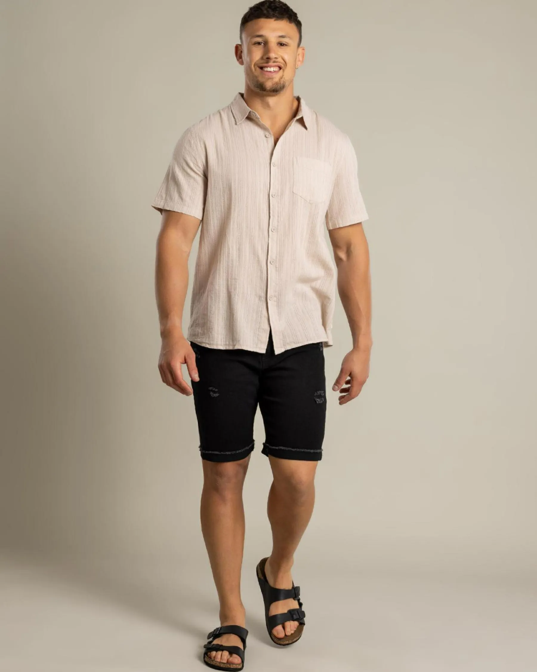 Online Saga Short Sleeve Shirt Tops & T-Shirts