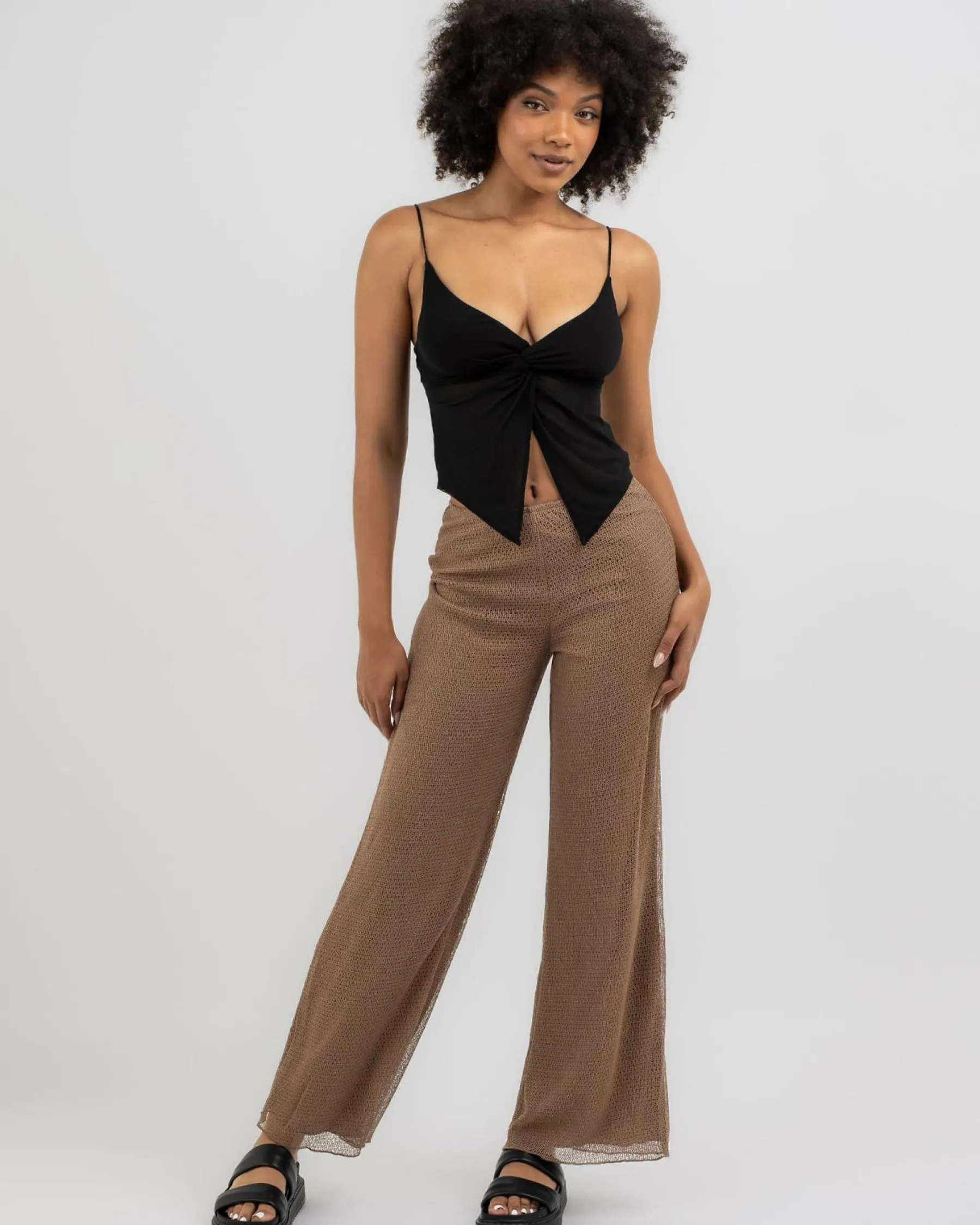 Tops*Ava And Ever Sammy Mesh Top Black