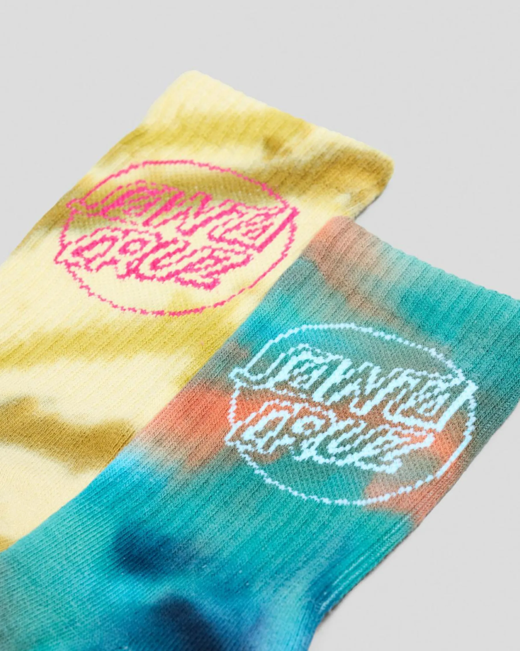 Socks & Accesories*Santa Cruz Boys' Opus Dot Crew Socks 2 Pack Moss Tdye/ Dk Blue Tdye