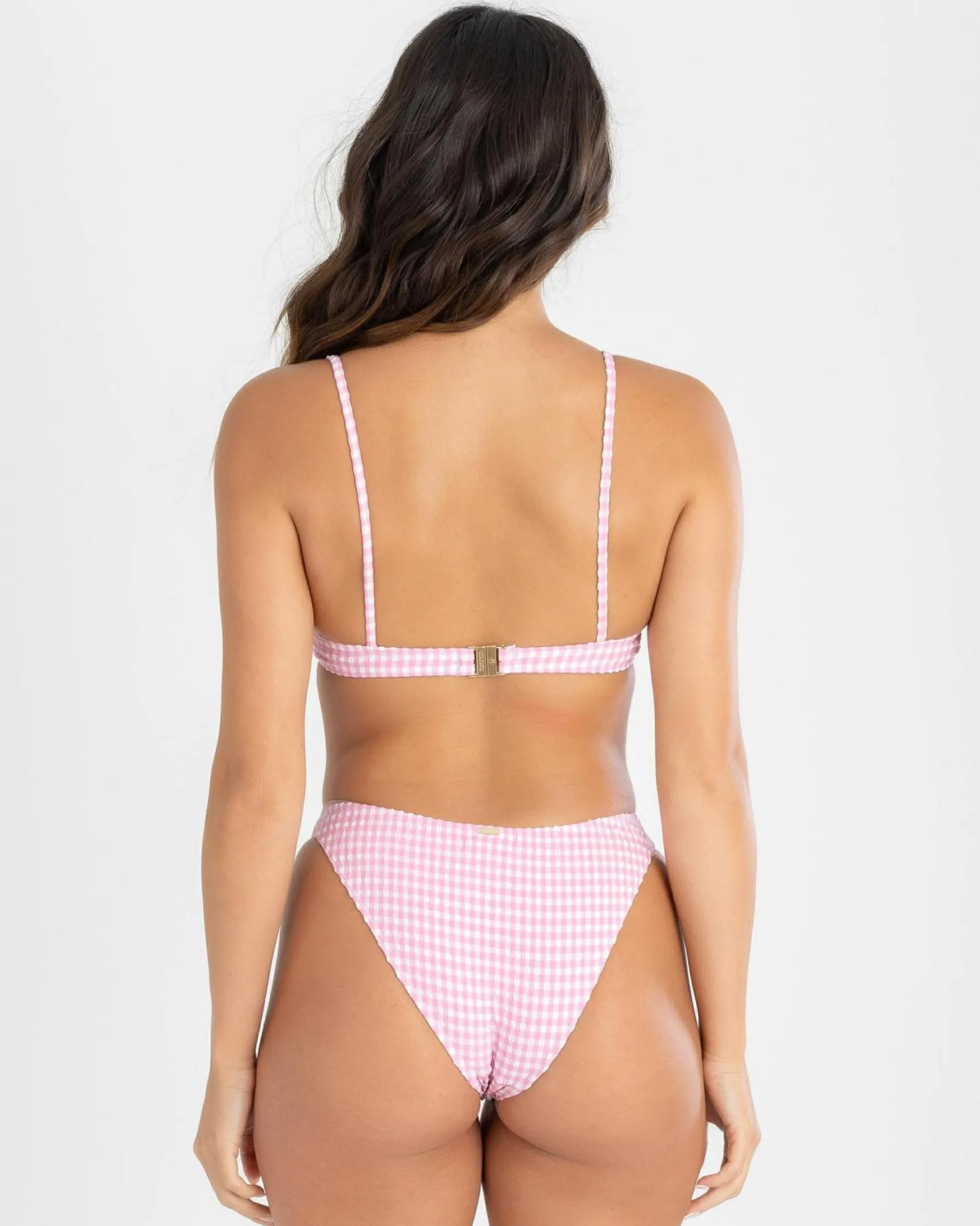 Bikinis*Topanga Savannah Classic Bikini Bottom Pink Gingham