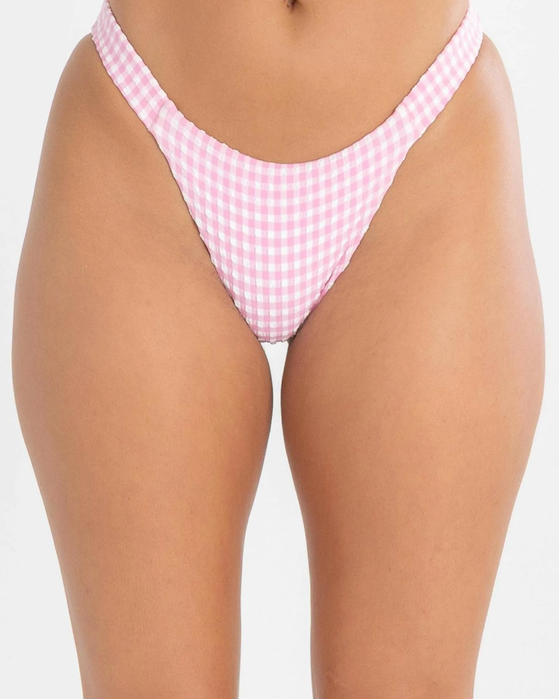 Bikinis*Topanga Savannah Classic Bikini Bottom Pink Gingham