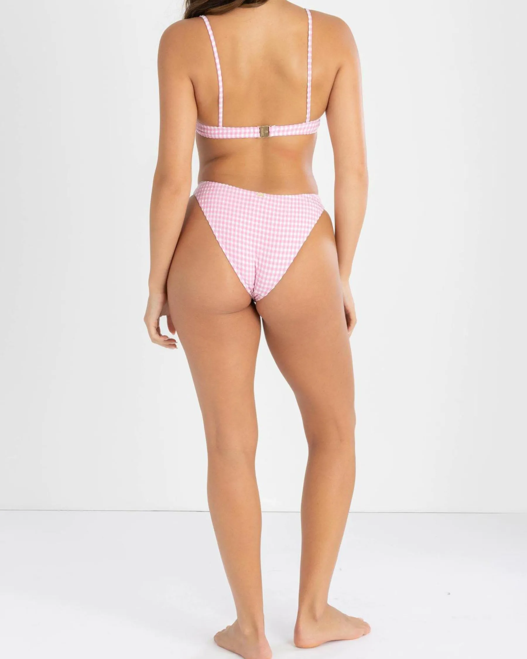 Bikinis*Topanga Savannah Classic Bikini Bottom Pink Gingham