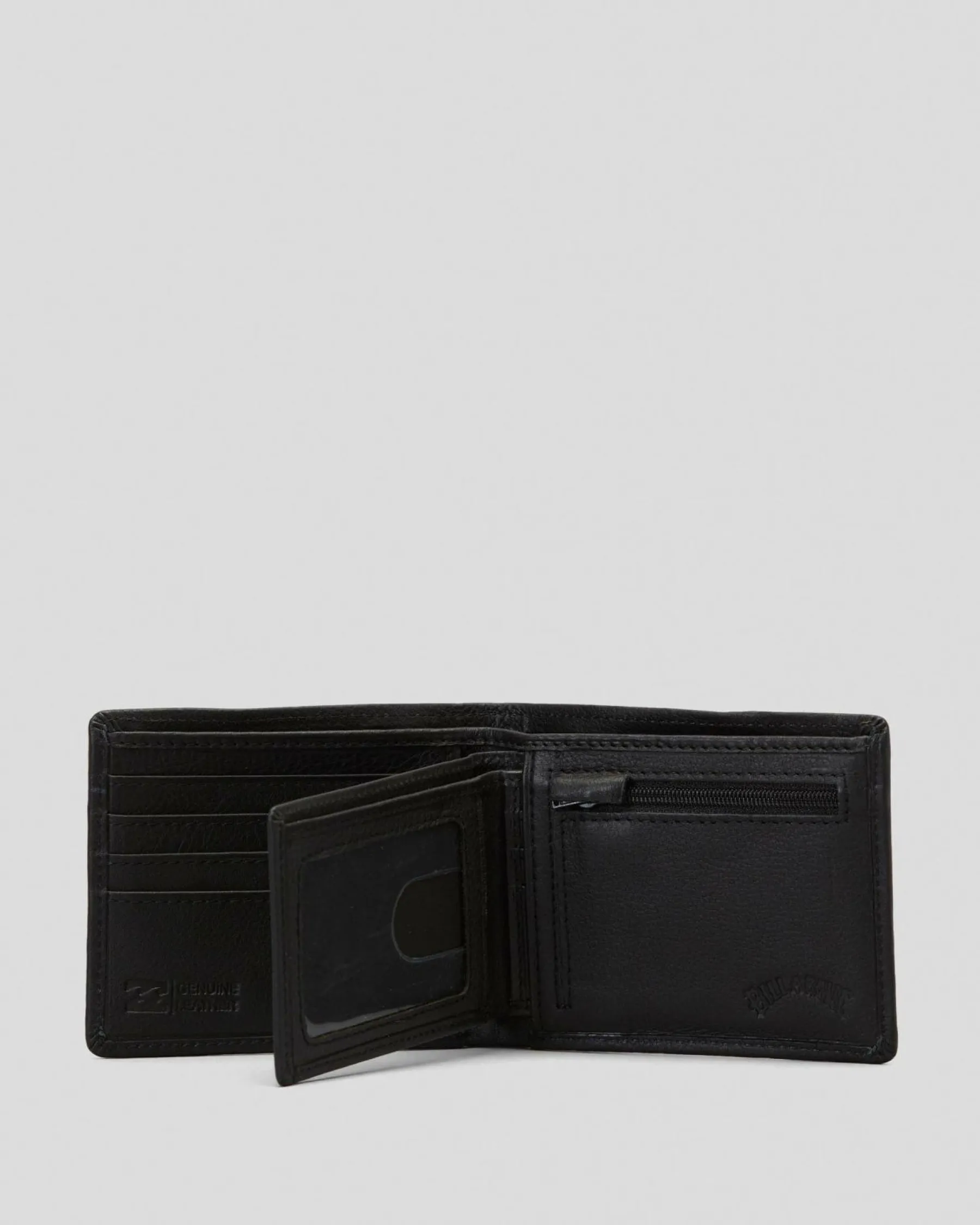 Wallets*Billabong Scope 2 In 1 Leather Wallet Black