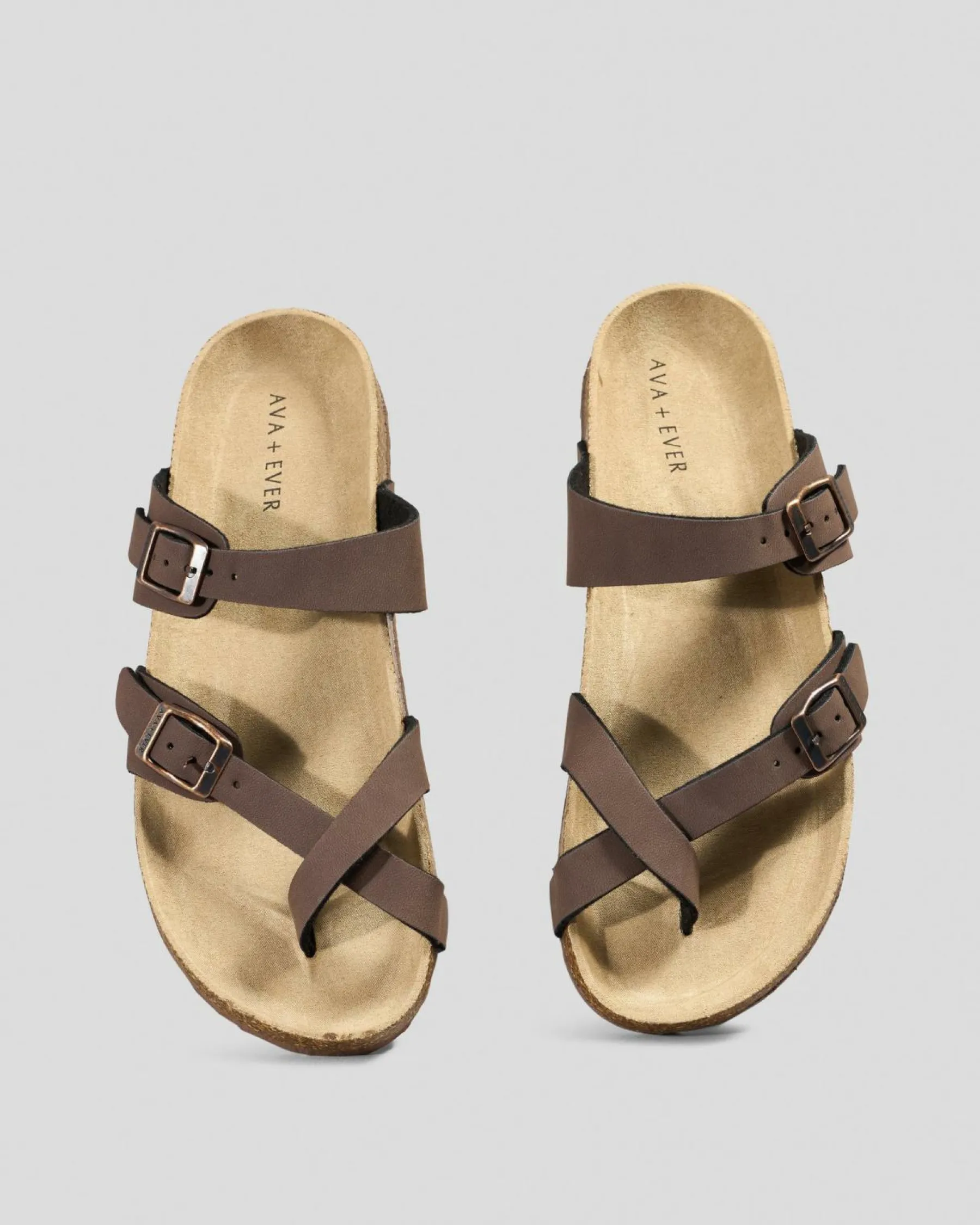 Sandals*Ava And Ever Scout Slide Sandals Mocha