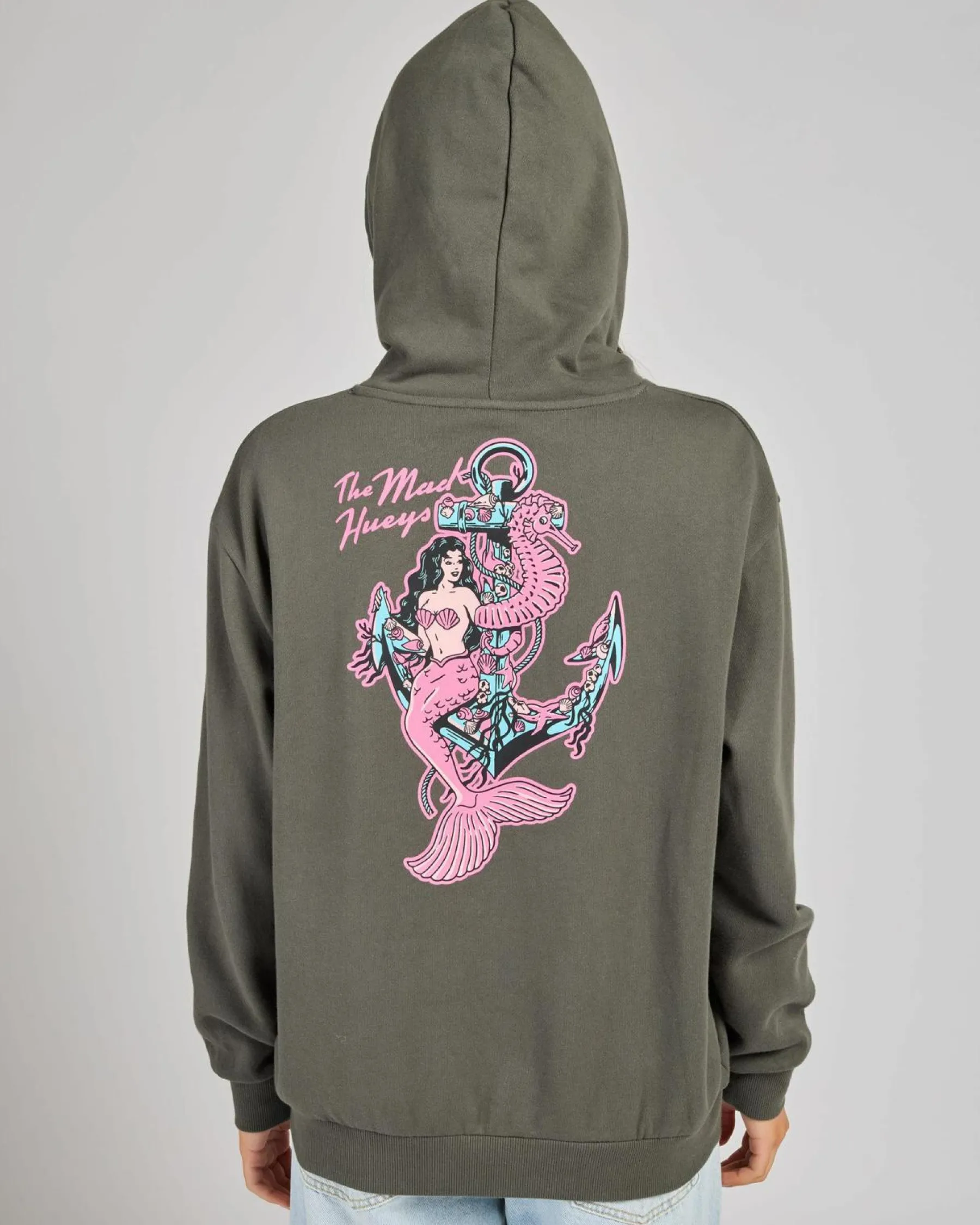 Jumpers & Hoodies*The Mad Hueys Seahorse Anchor Hoodie Charcoal