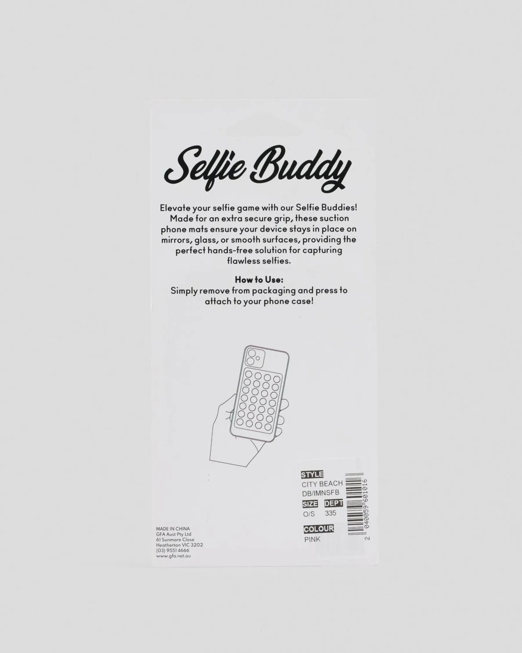 Tech|Tech*Get It Now Selfie Buddy Sticker Pink