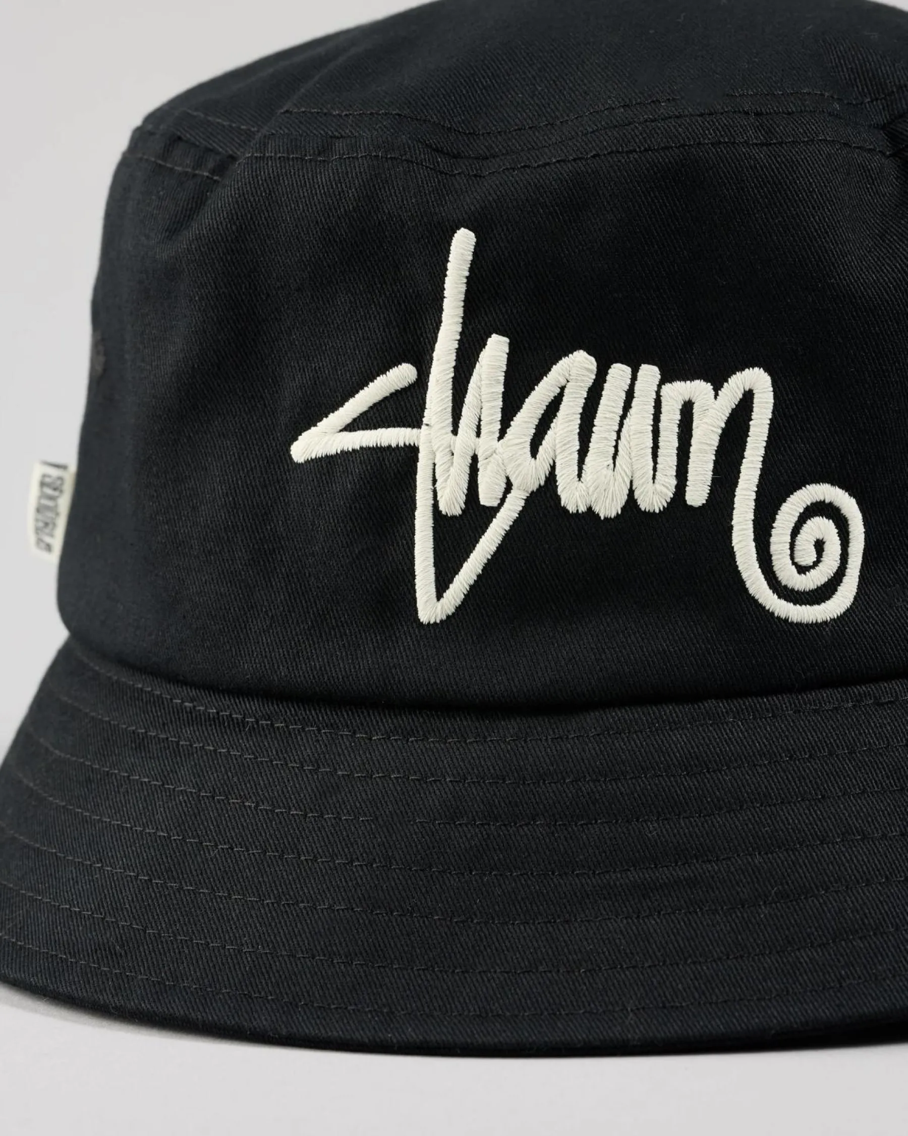 Headwear*S-Double Shawn Script Bucket Hat Black