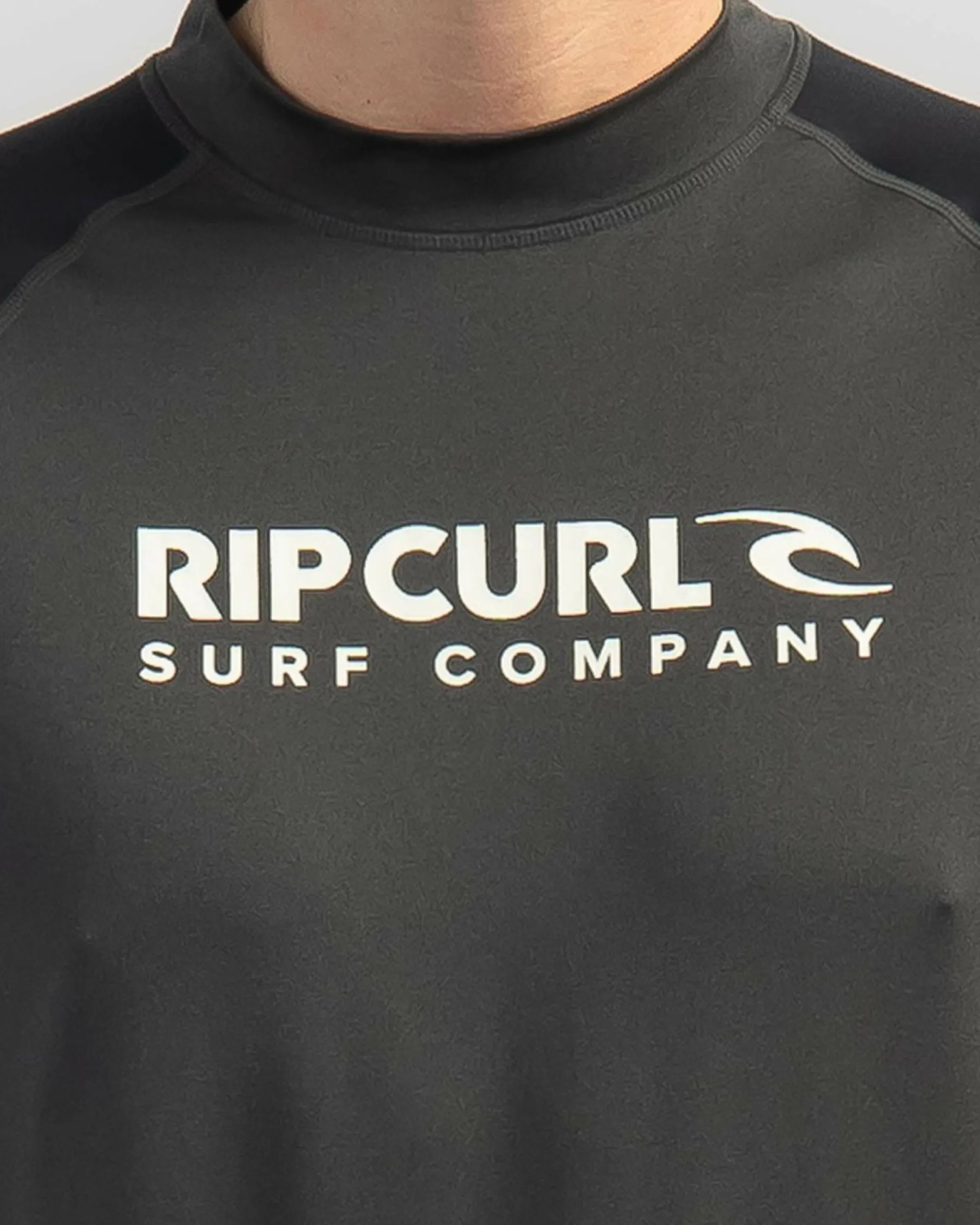 Rashies*Rip Curl Shock UPF Short Sleeve Rash Vest Black Marle