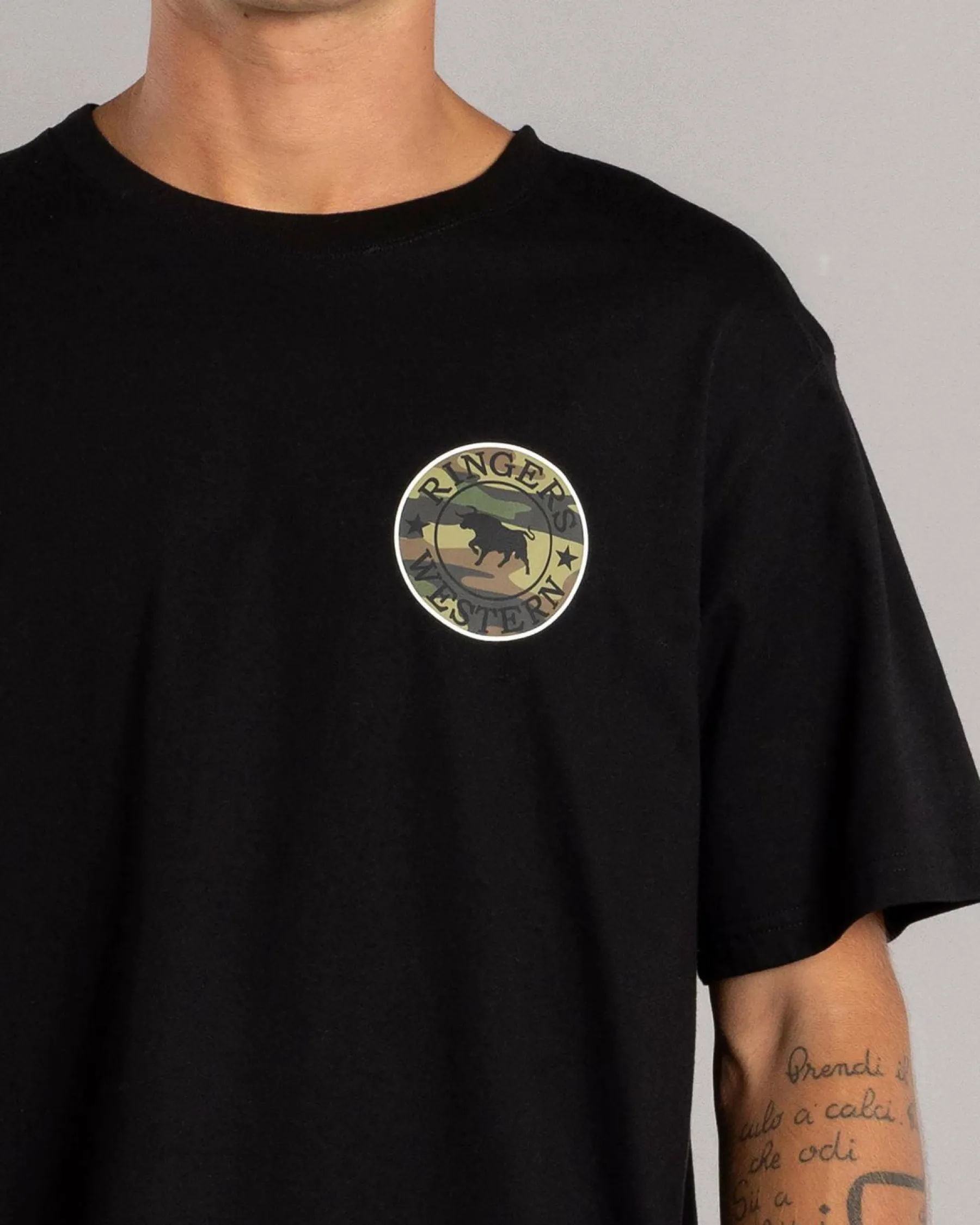 Tops & T-Shirts*Ringers Western Signature Bull Relaxed T-Shirt Black/camo