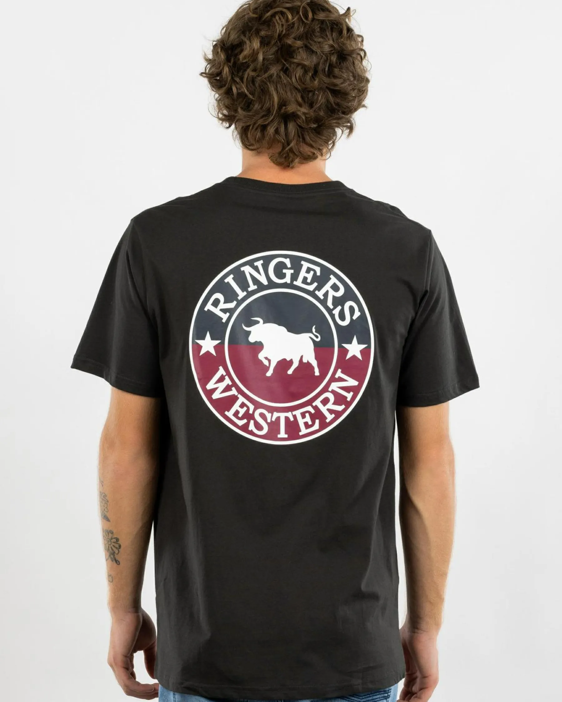Tops & T-Shirts*Ringers Western Signature Bull Standard T-Shirt Charcoal Split
