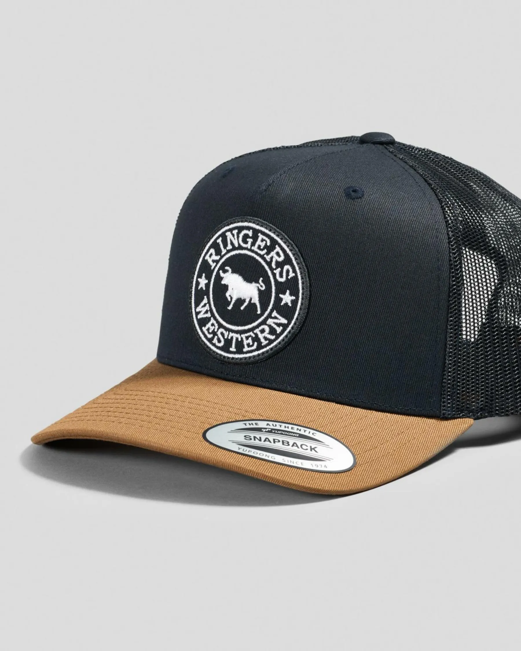 Headwear*Ringers Western Signature Bull Trucker Cap Dark Navy/clay