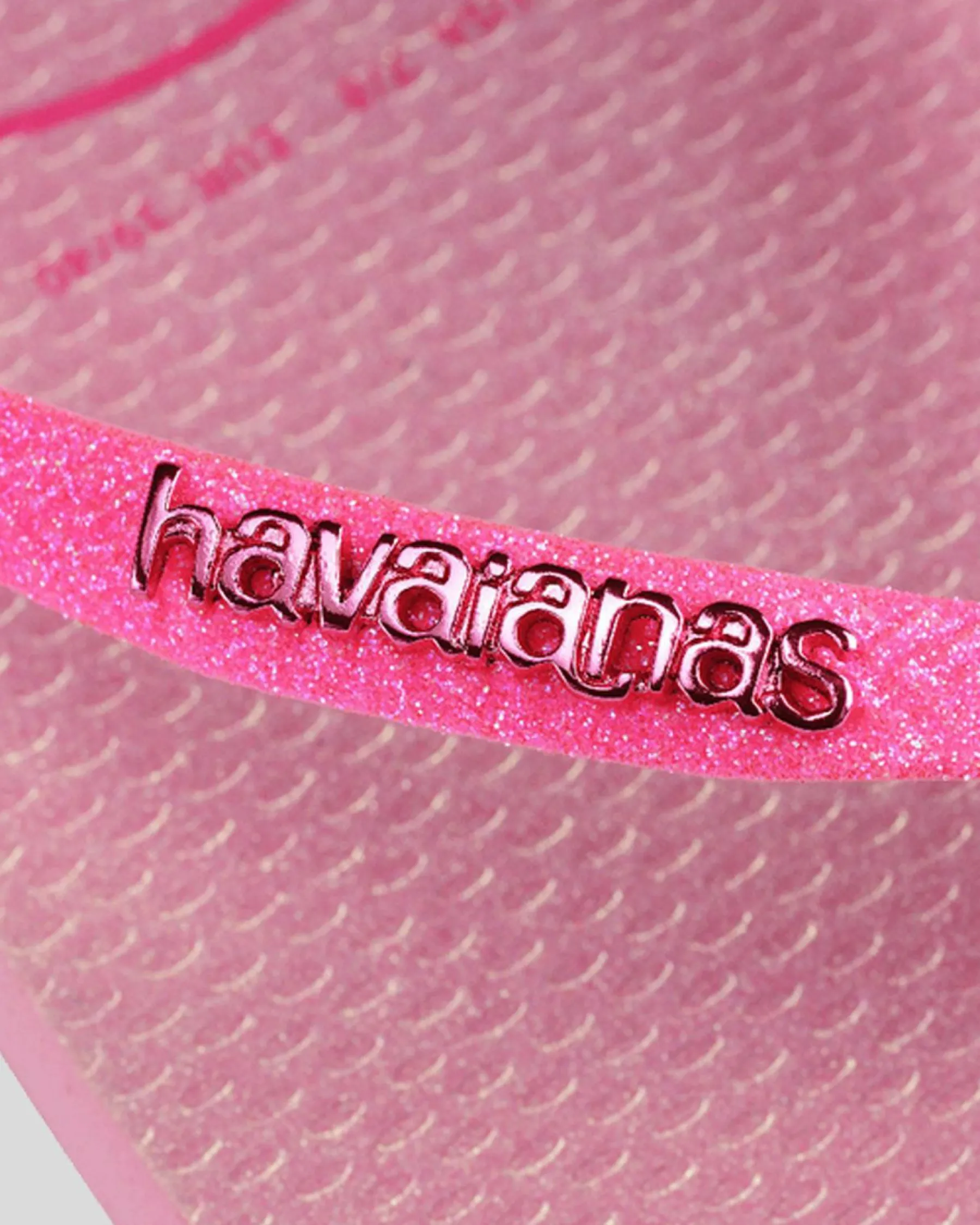 Flip Flops*Havaianas Slim Glitter Iridescent Thongs Pink Lemonade