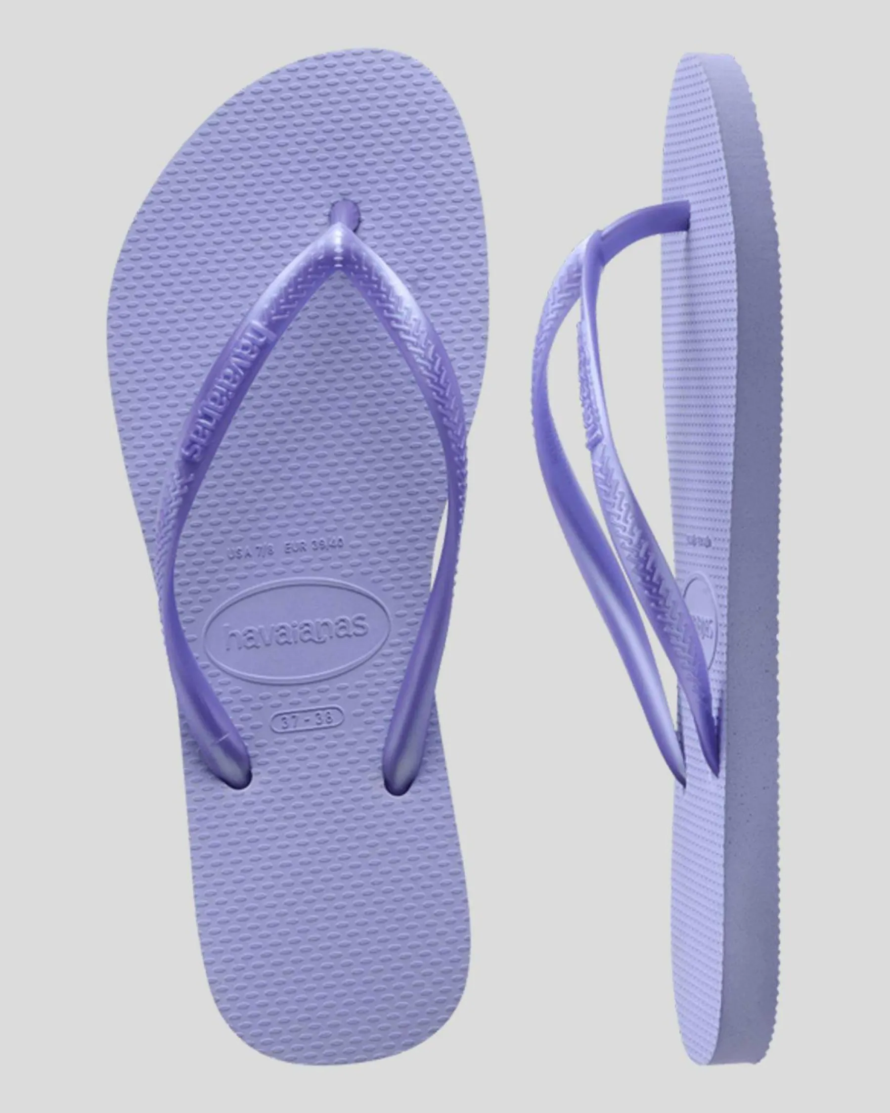 Flip Flops*Havaianas Slim Metallic Thongs Lilac Breeze