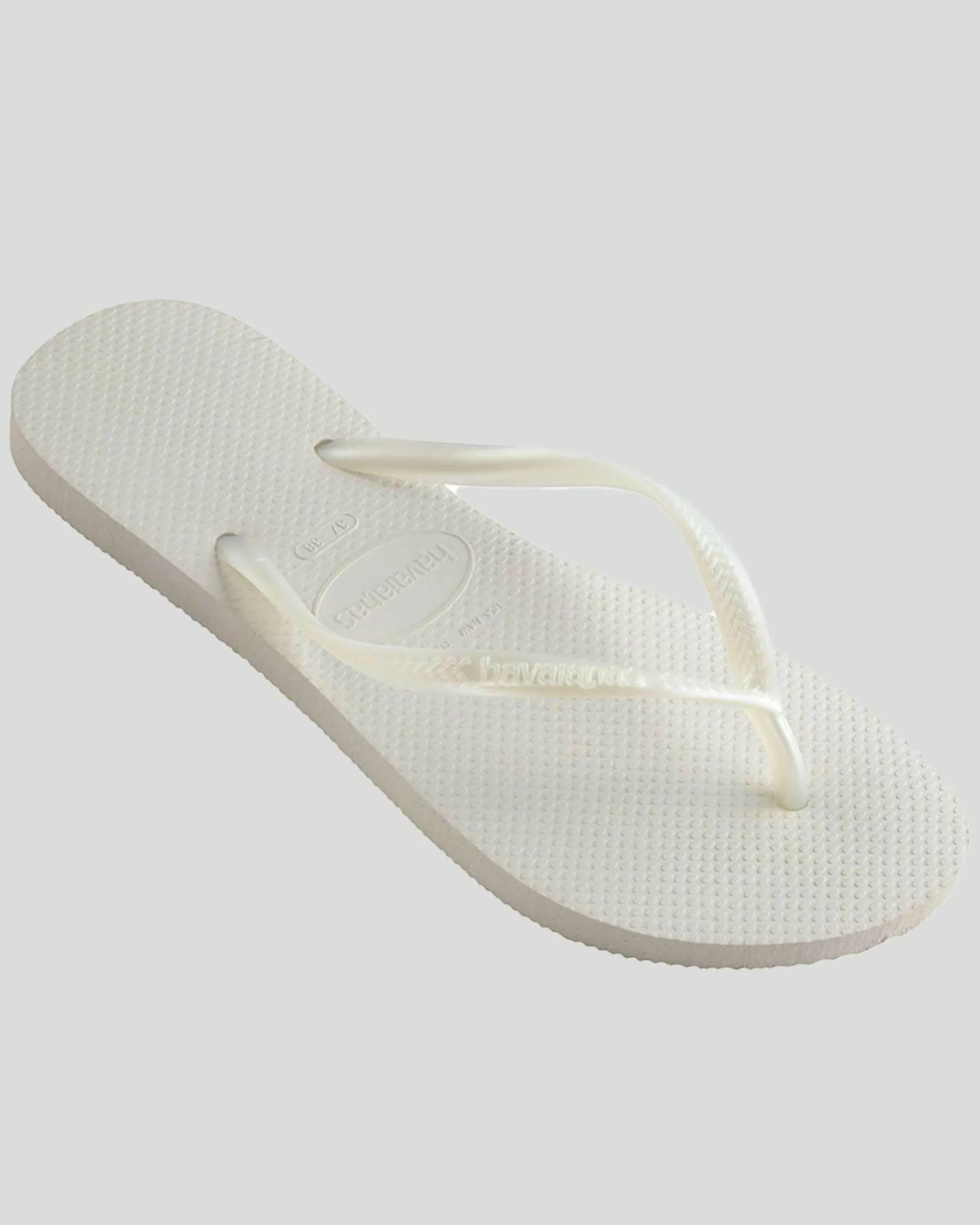 Flip Flops*Havaianas Slim Metallic Thongs White