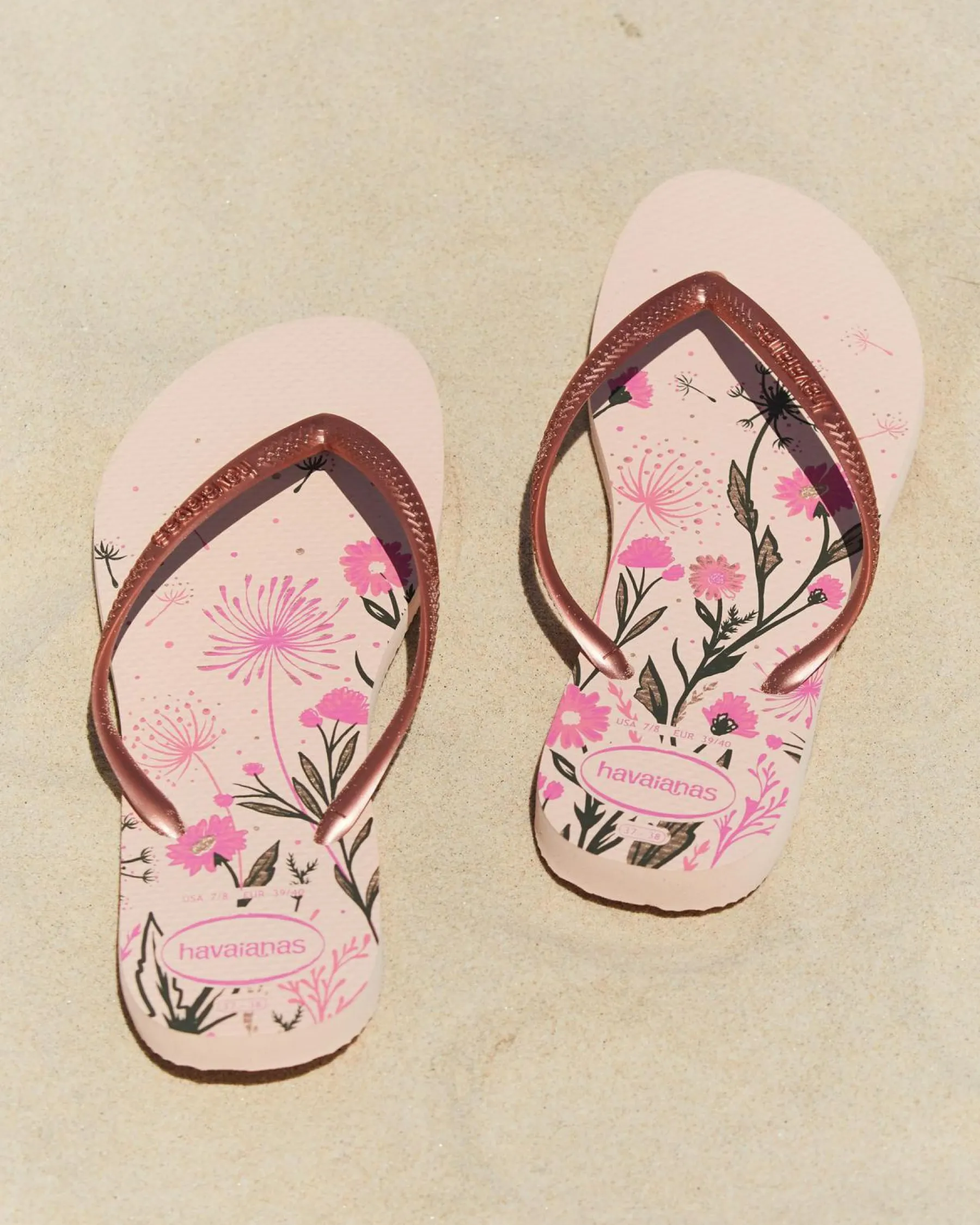 Flip Flops*Havaianas Slim Organic Thongs Ballet Rose/golden Blush/rosa