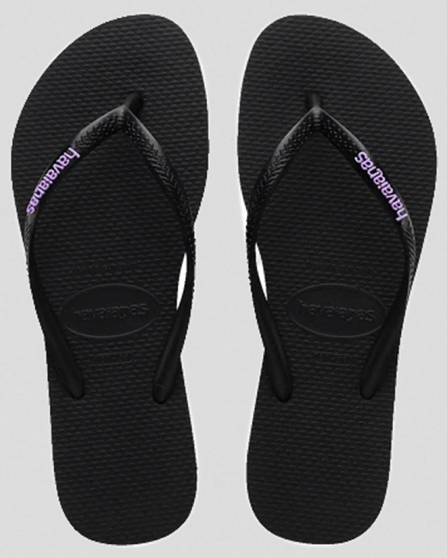 Hot Slim Rubber Logo Thongs Women Flip Flops