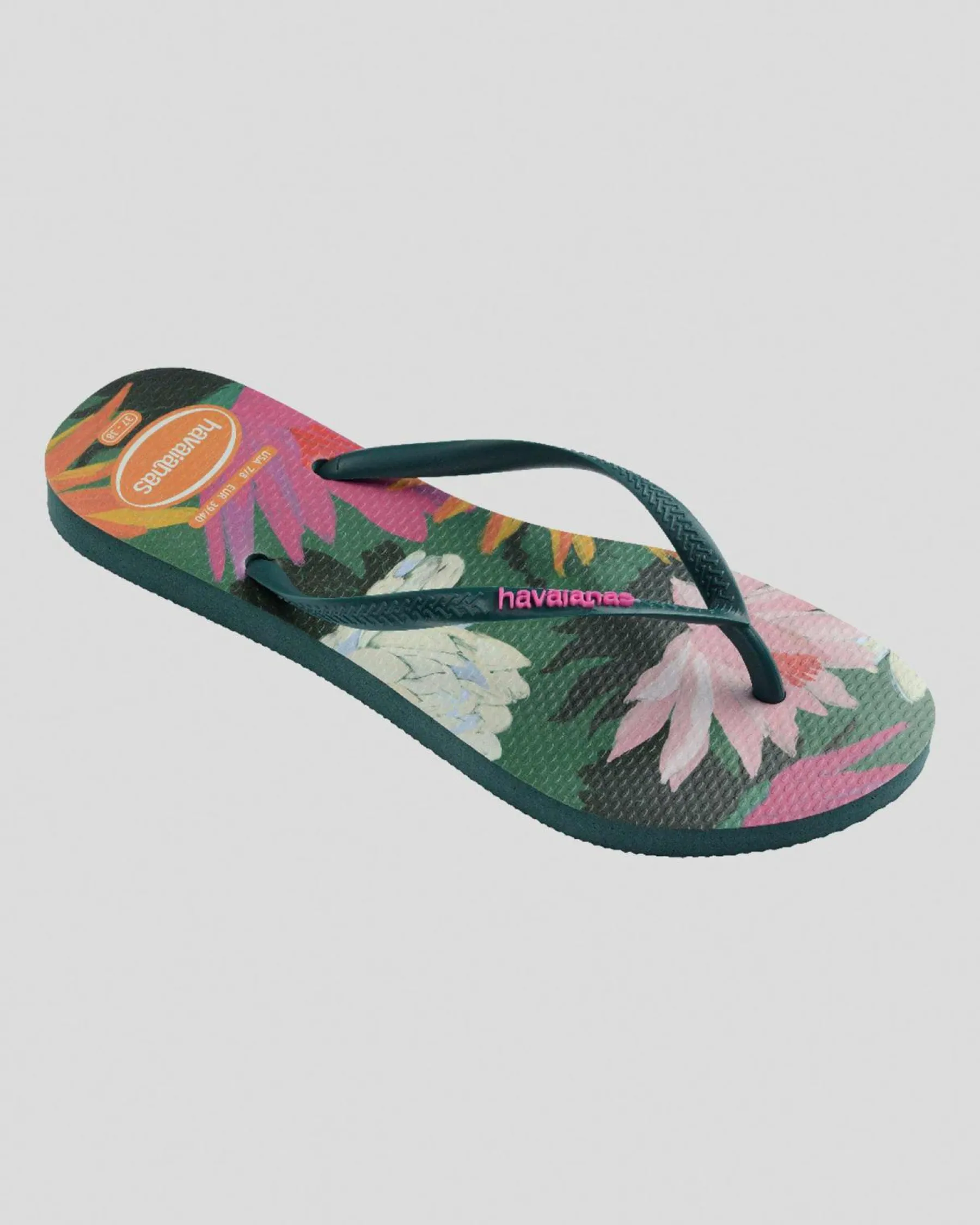 Flip Flops*Havaianas Slim Summer Bliss Thongs Pantanal Green