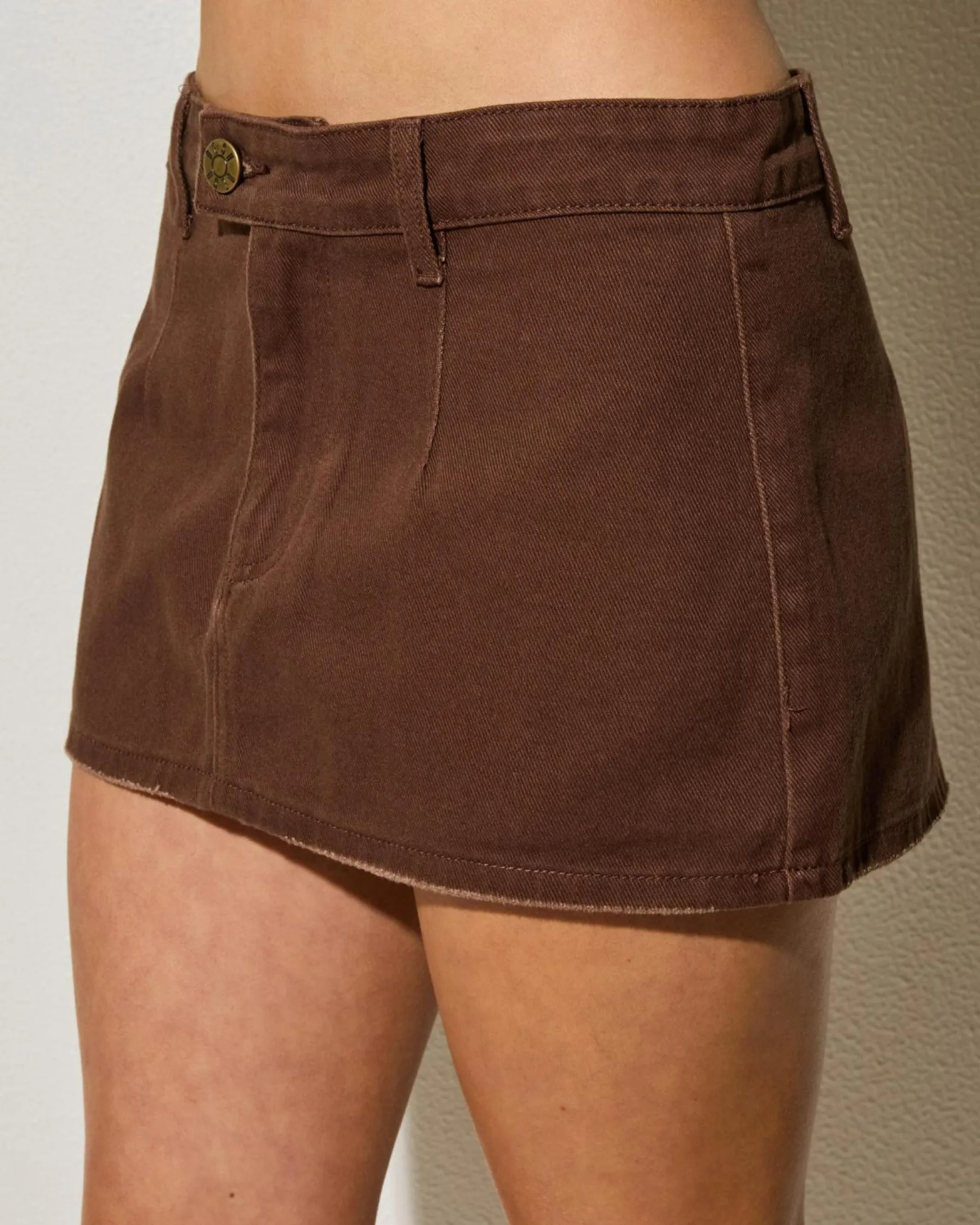 Denim|Bottoms*DESU Solene Denim Skort Espresso