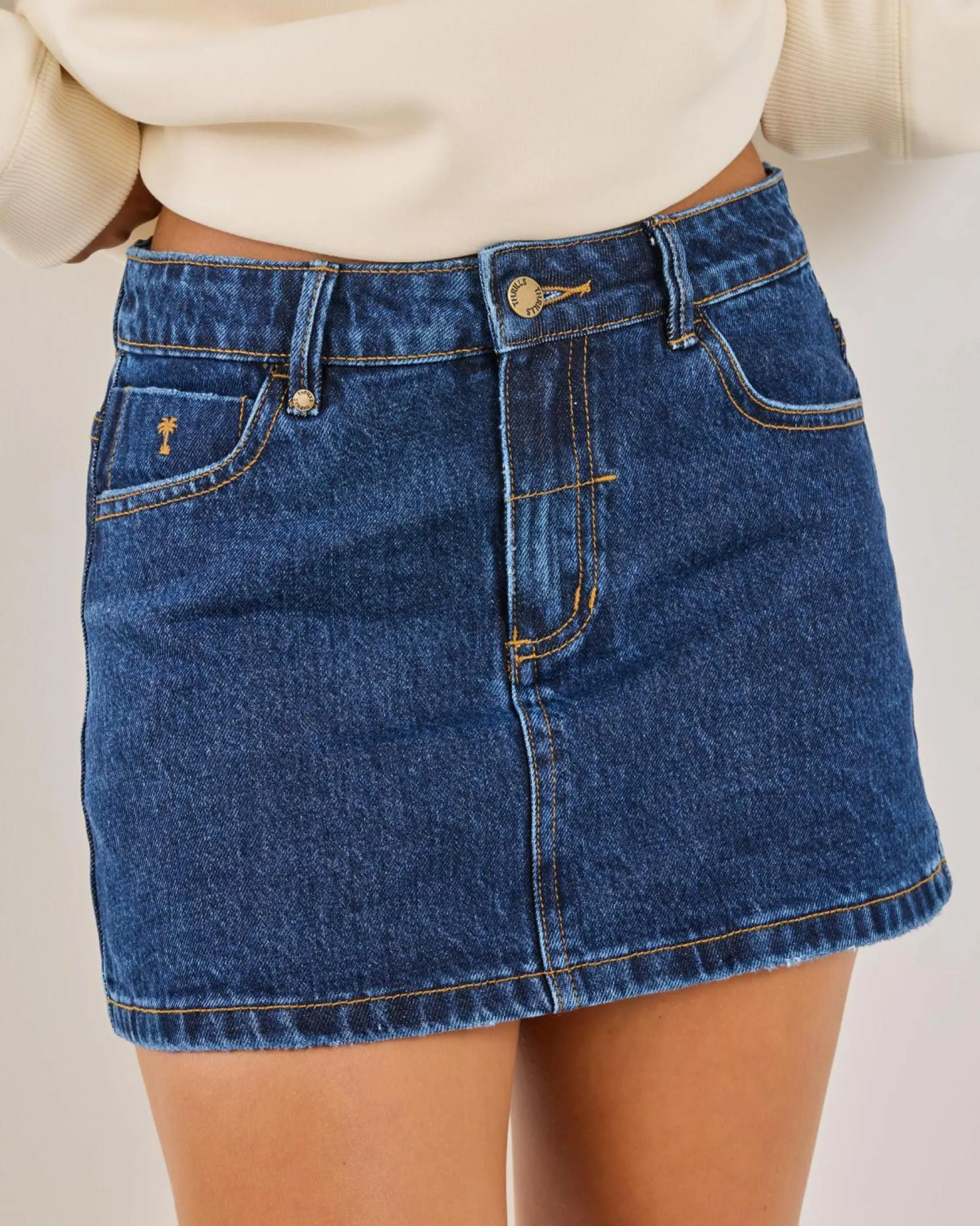 Bottoms*Thrills Sophie Skirt Rinsed Ink