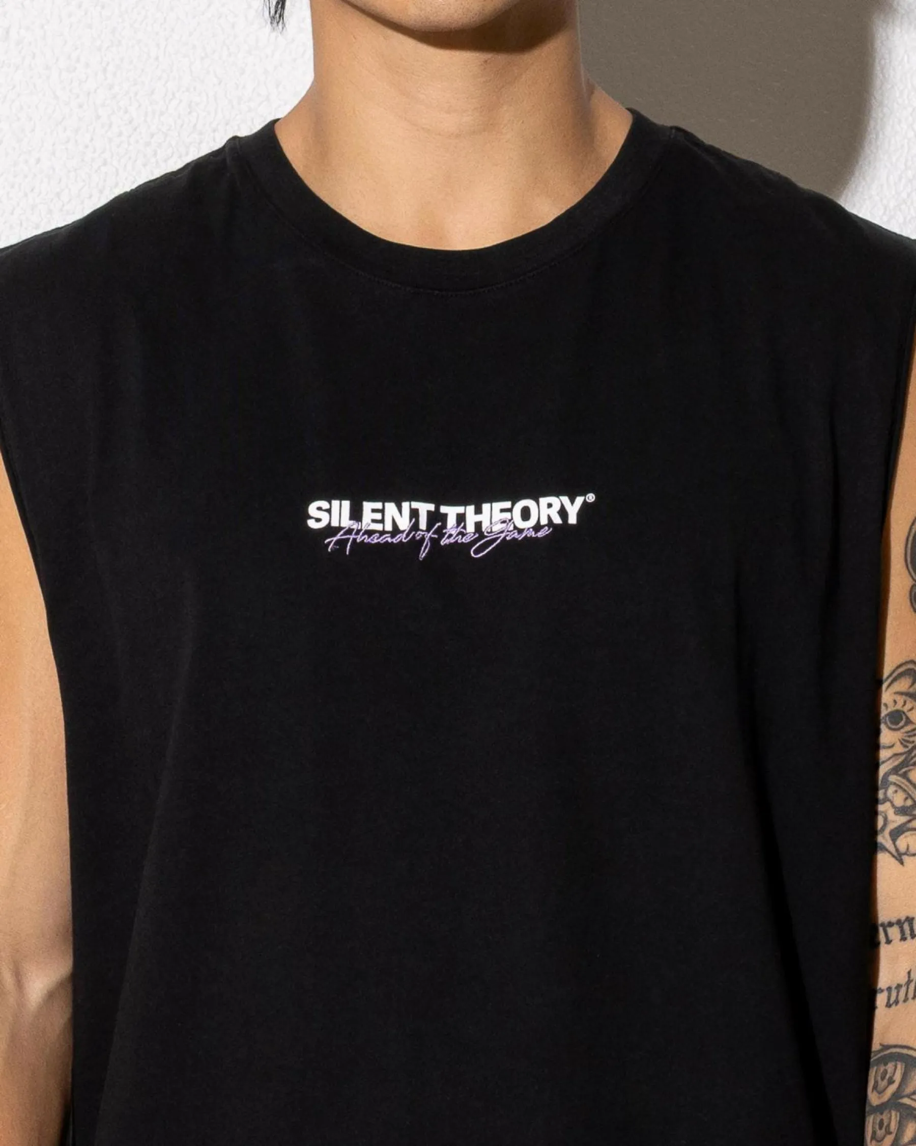 Tops & T-Shirts*Silent Theory Stayin' Ahead Muscle Tank Washed Black