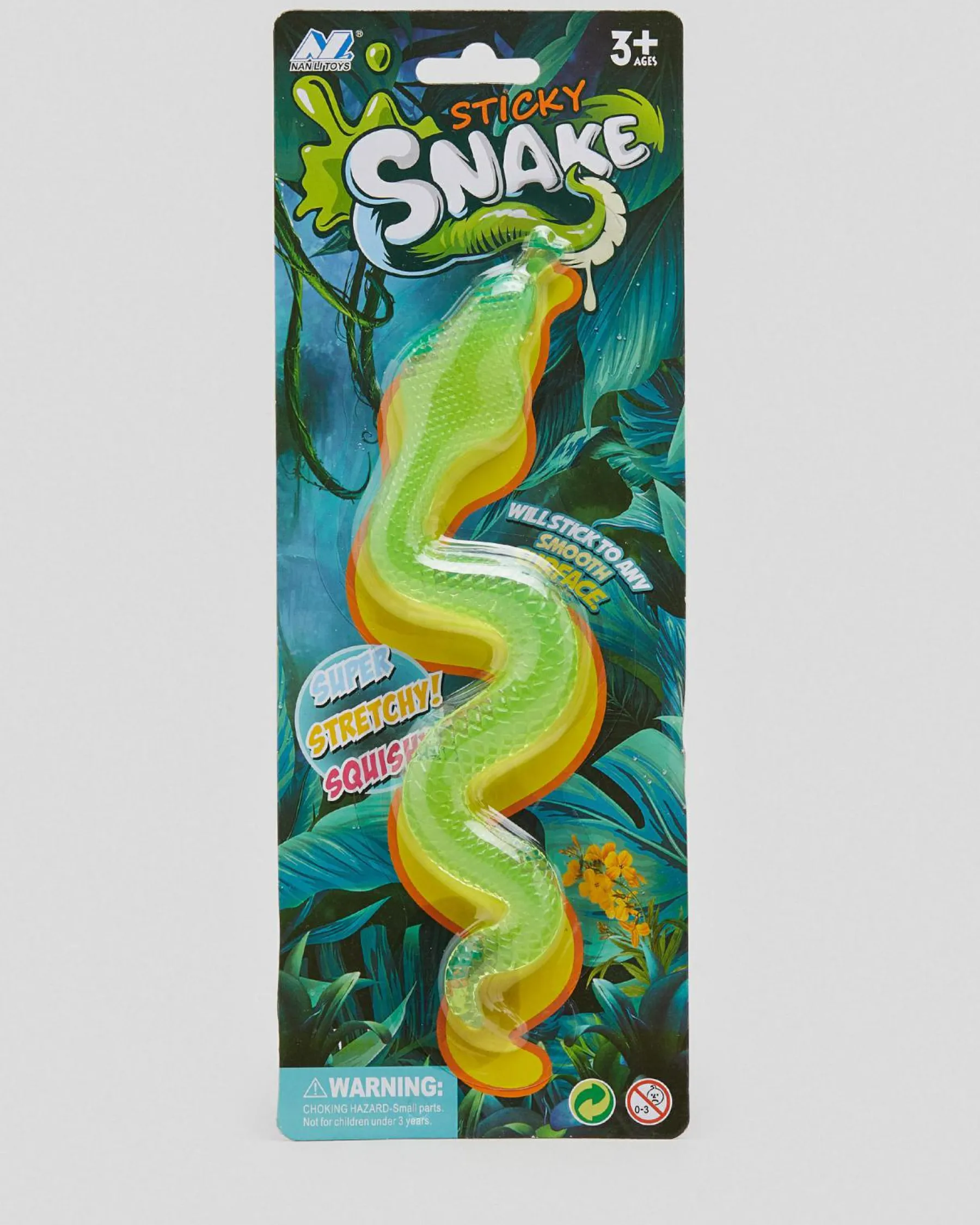 Gifts & Novelty|Gifts & Novelty*Get It Now Sticky Snake Toy Green