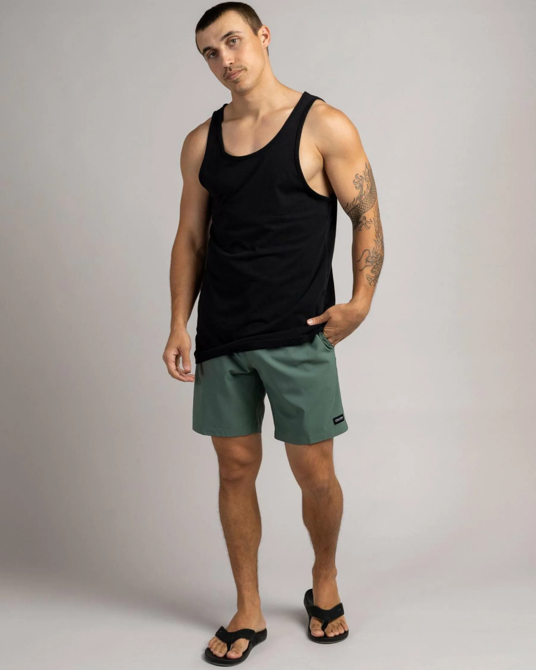 Shorts & Bottoms*Volcom Stones Hybrid Elastic Waist Shorts Dark Forest